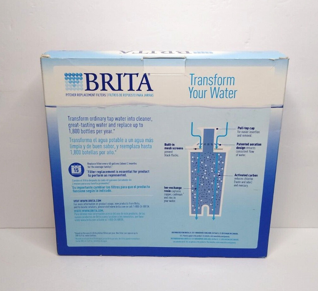 BRITA 987554 Standard Replacement Pitcher Filters (Lot of 9) Genuine OEM