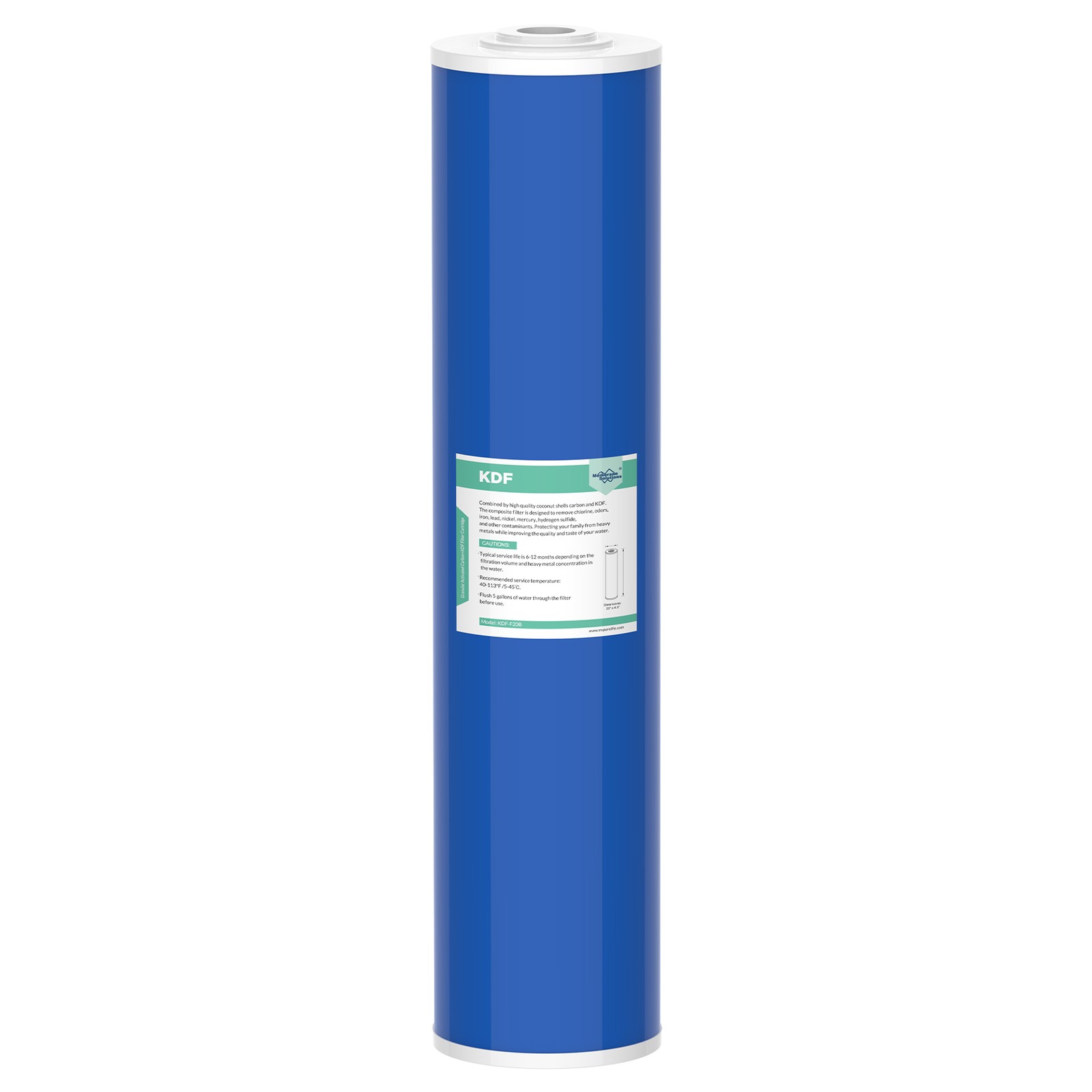 3 Stage 20″x4.5″ Whole House Sediment Carbon KDF Water Filter Heavy Metal Remove