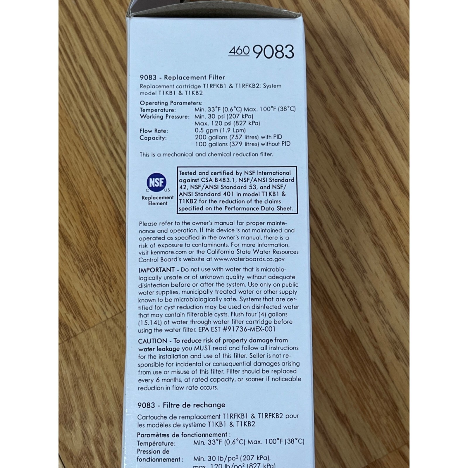 Kenmore Replacement Refrigerator Filter 9083 Long-Life NSF Certified