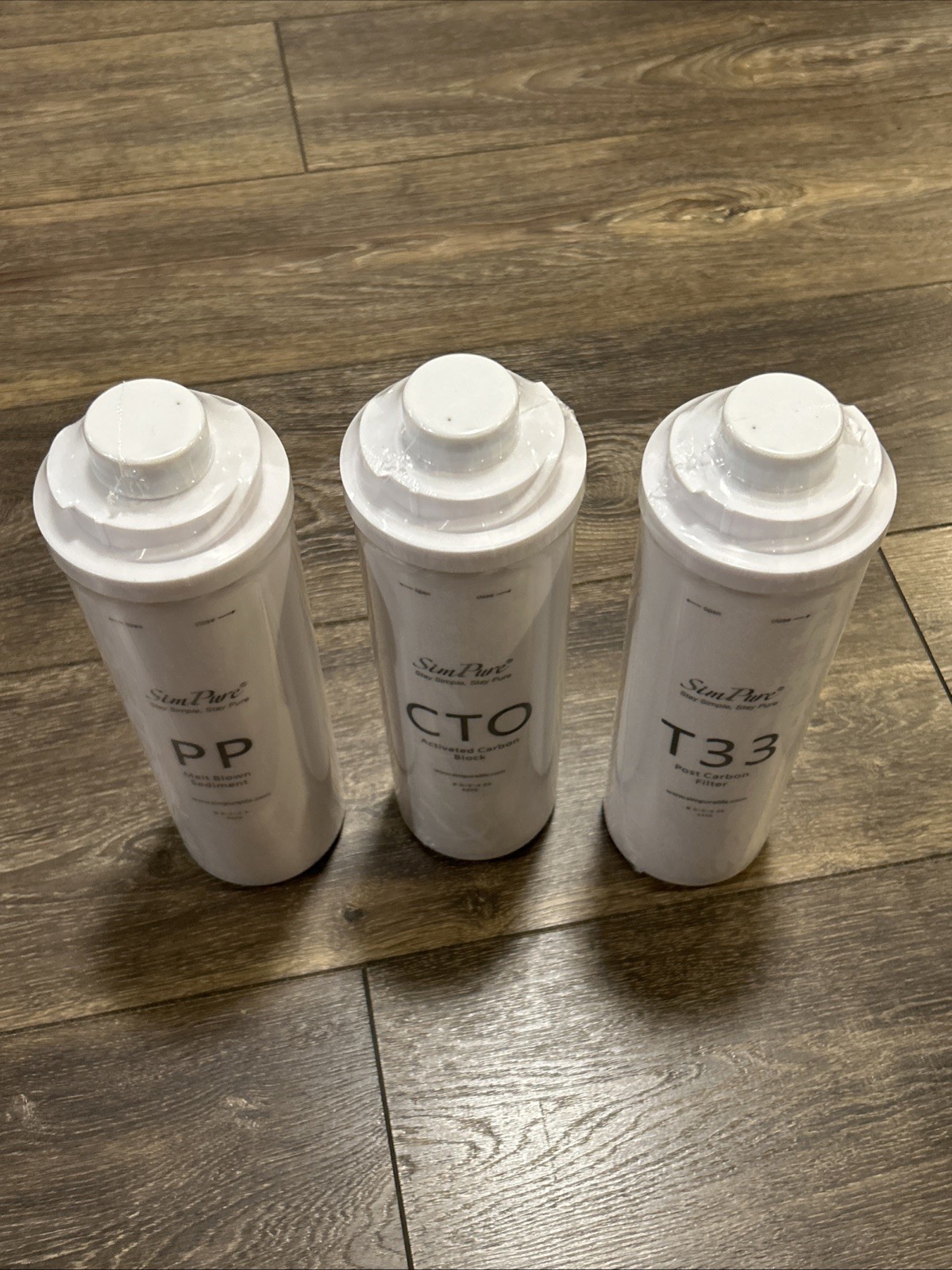 6 Months Set PP, CTO, T33 Water Filter Replacement For SimPure T1-400 RO System