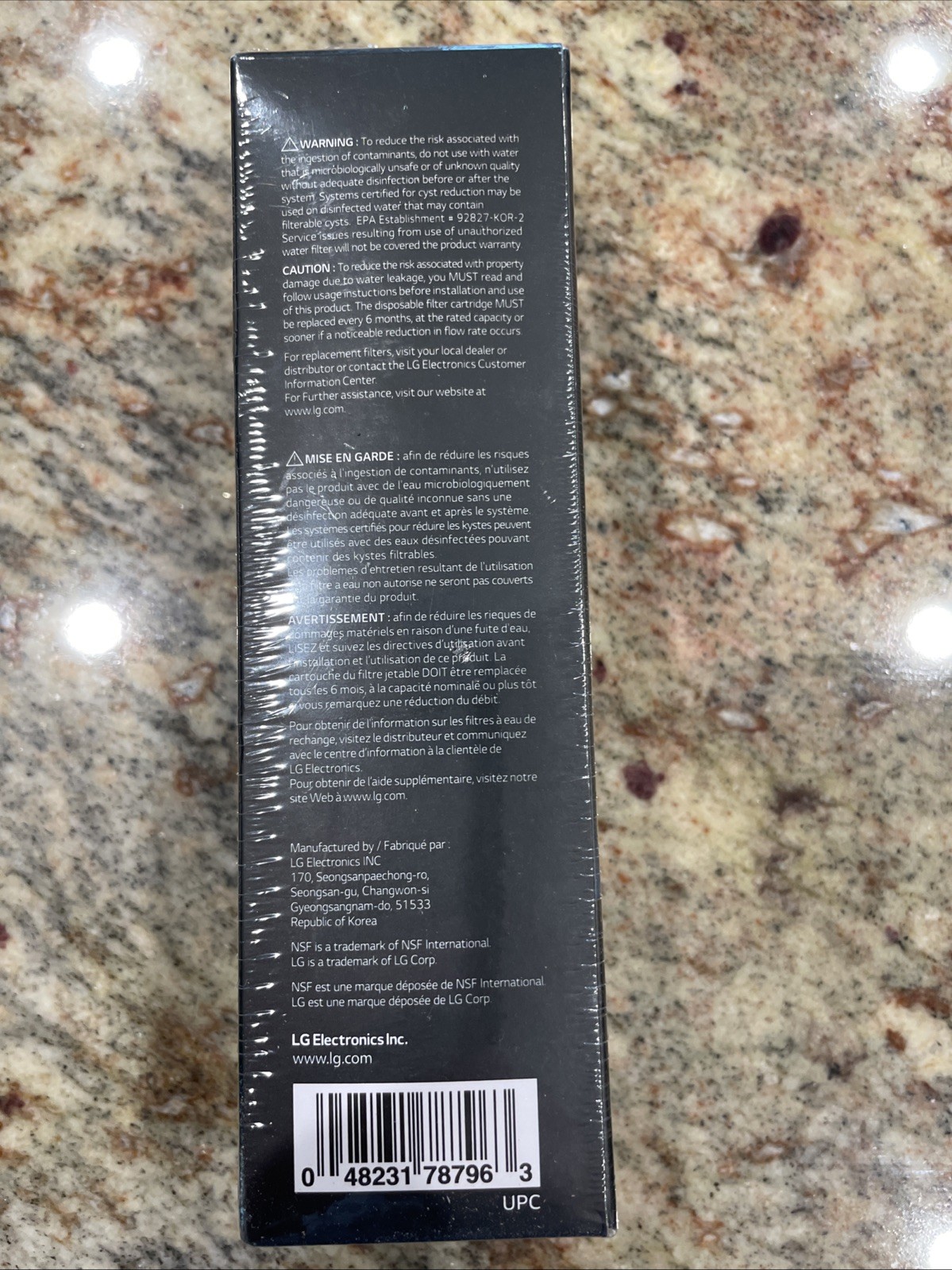 Genuine LG LT1000P Water Filter Replacement Cartridge LT1000PC/PCS – NSF /Sealed
