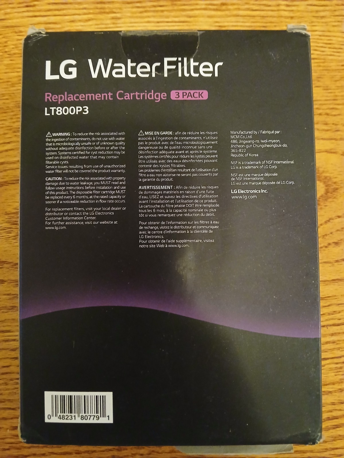 LG LT800P3 200 Gallon Capacity Replacement Refrigerator Water Filter 3-Pack NEW