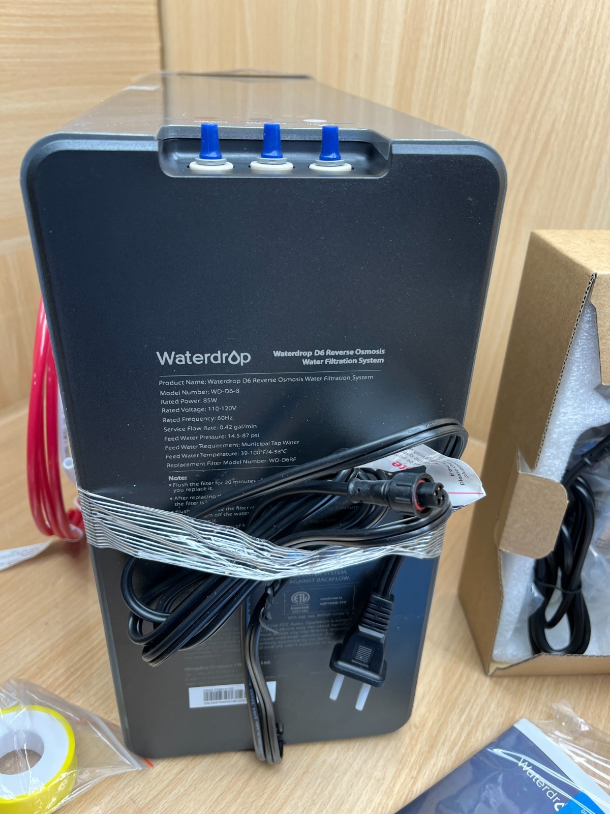 Waterdrop D6 Reverse Osmosis Water Filter, 600 GPD Under Sink Reverse Osmosis