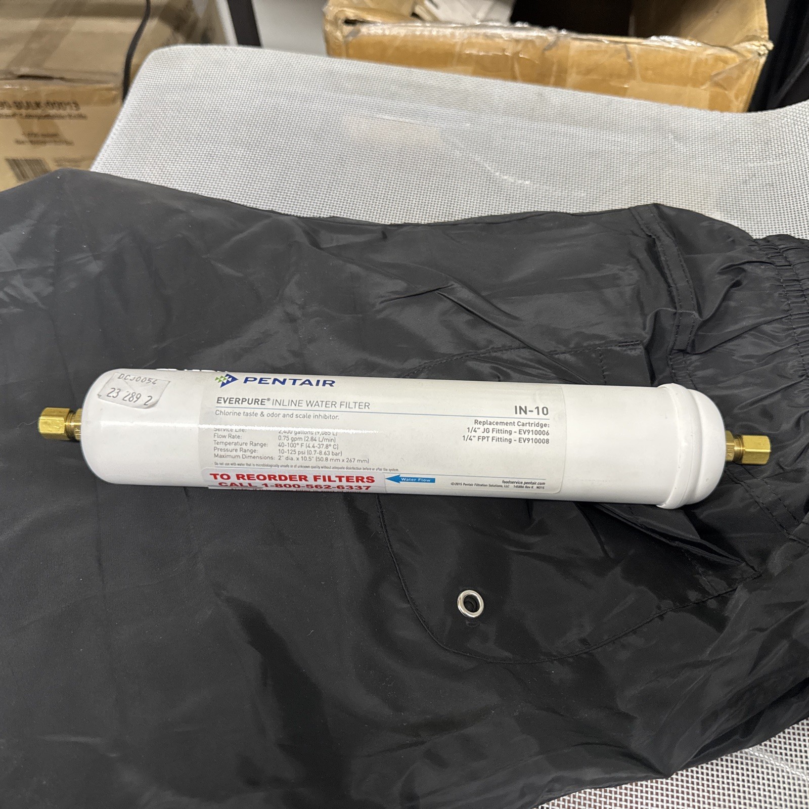 New Everpure IN-10 Inline Water Filter EV9100-08 1/4″ FPT Pentair