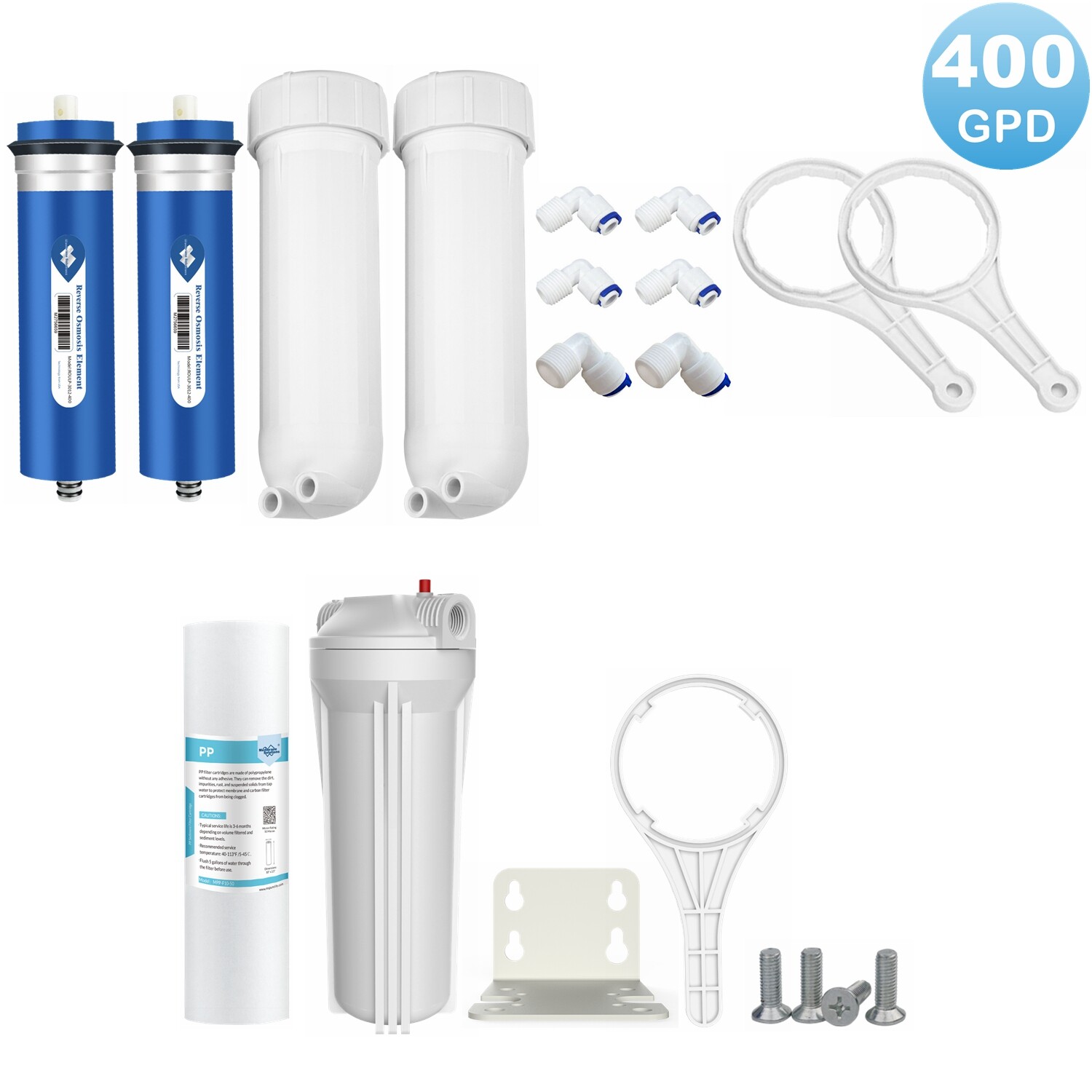400 GPD RO Membrane Maple Syrup Reverse Osmosis Filtration System Cartridges Set