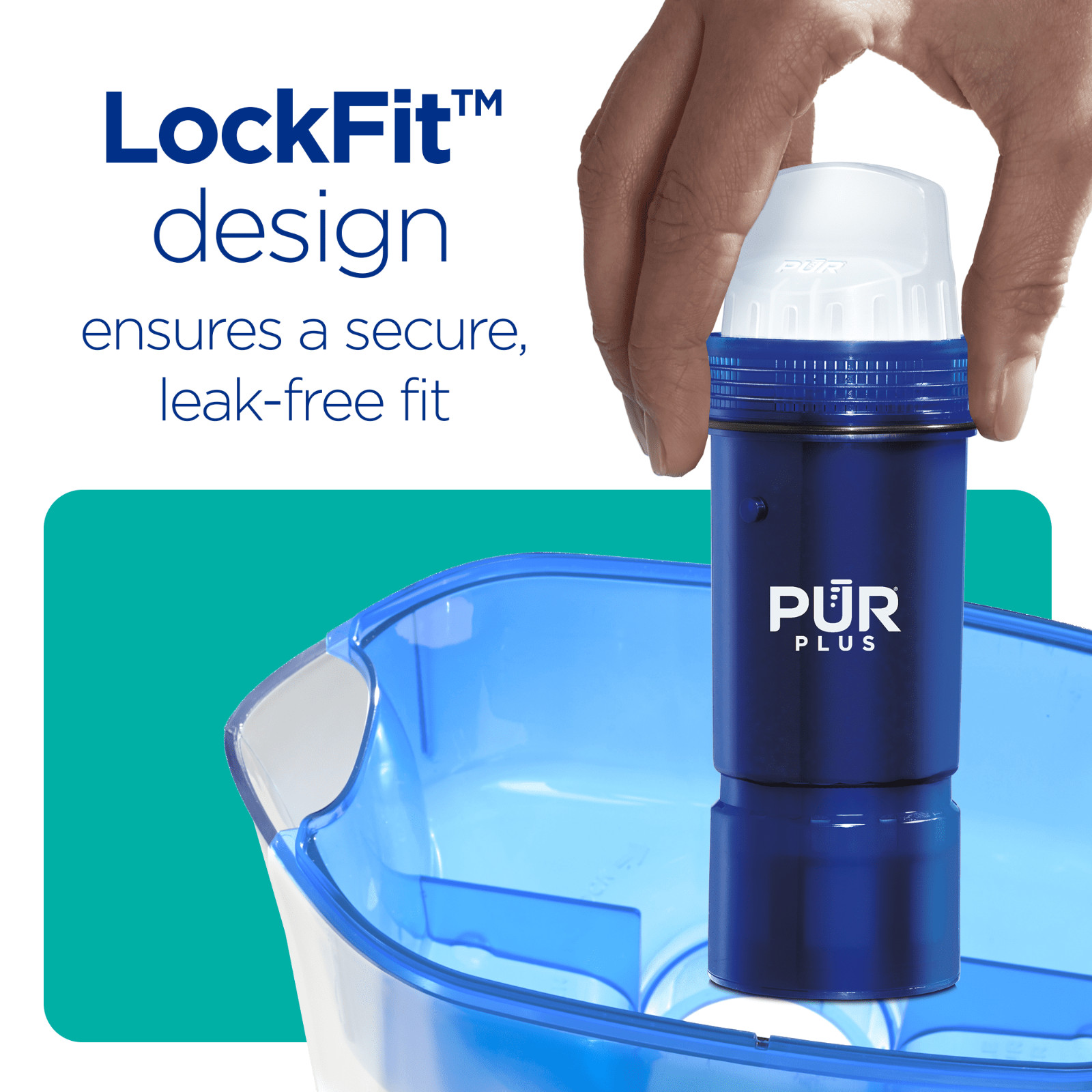 PUR PLUS 3 Count Water Filter Pitcher Replacement NSF Certified Lead Reduction