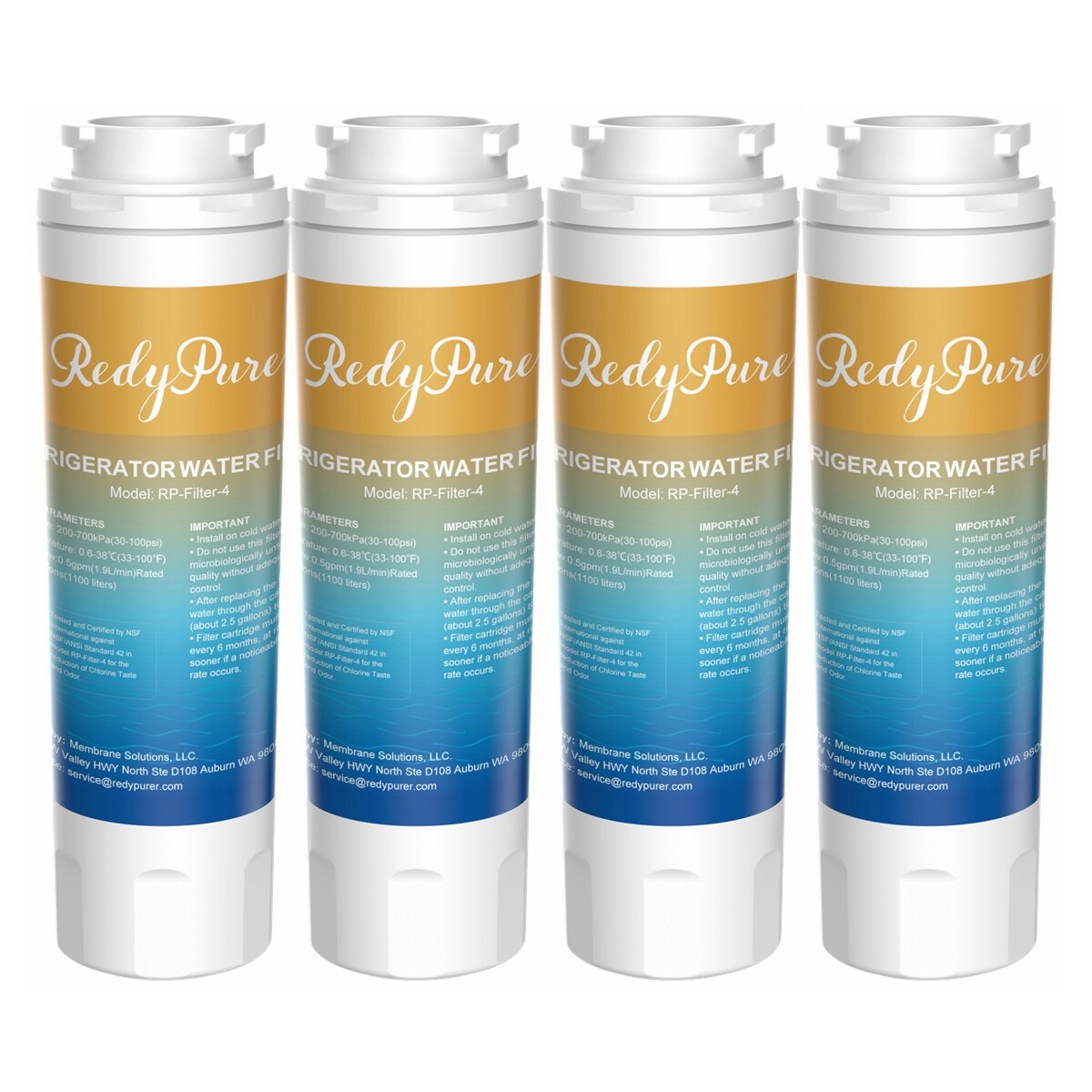 4 Pack Water Filter Fit For Maytag UKF8001 4396395 Jenn-Air UKF9001AXX 46-9006