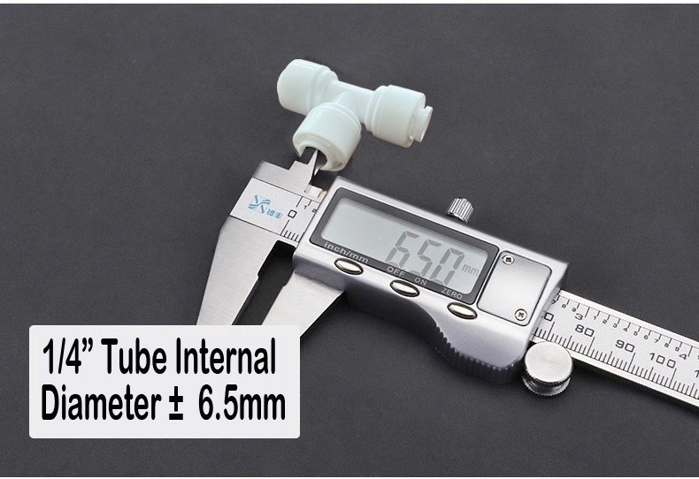 50PCS 1/4-1/8 Male Elbow Thread +50 Quick Connect Tee 1/4-1/4 Water Filter