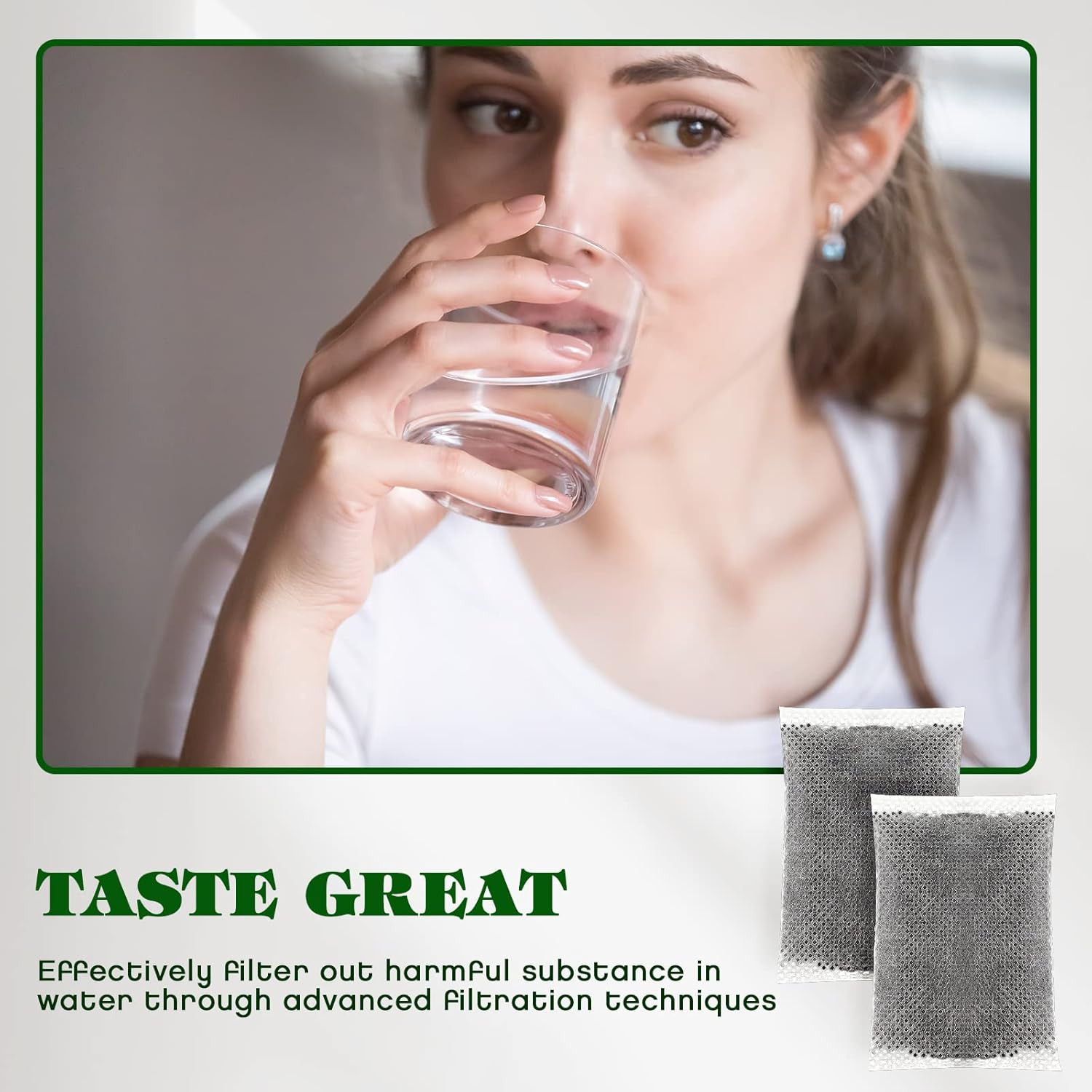 Weewooday 50 Pcs Activated Charcoal Distiller Water Filters, Coconut Shell Repla