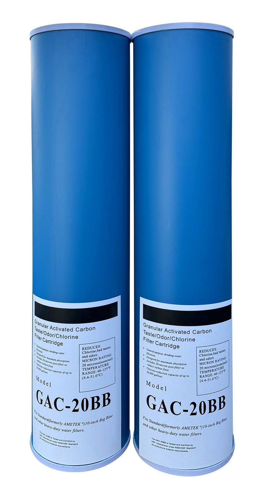 SUPERIOR FILTERS 5 Micron 20″H X 4.5″W Premium Gac Filter – Granular Activated