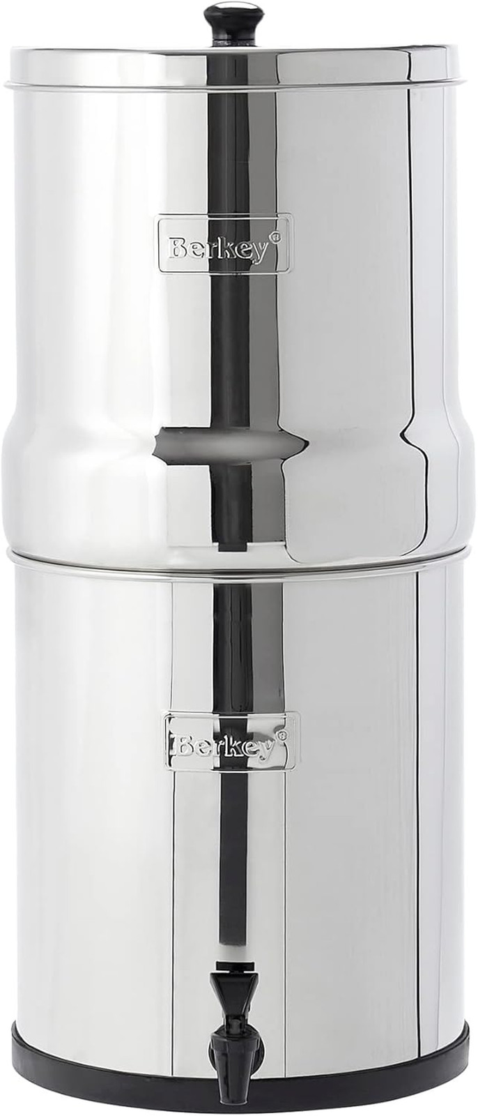 Big Gravity-Fed Stainless Steel Countertop Water Filter System 2.25 Gallon with