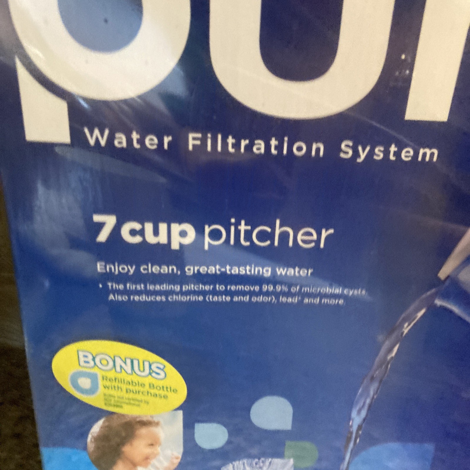PUR 7 Cup Water Pitcher Filtration System Filters Chlorine & Mercury