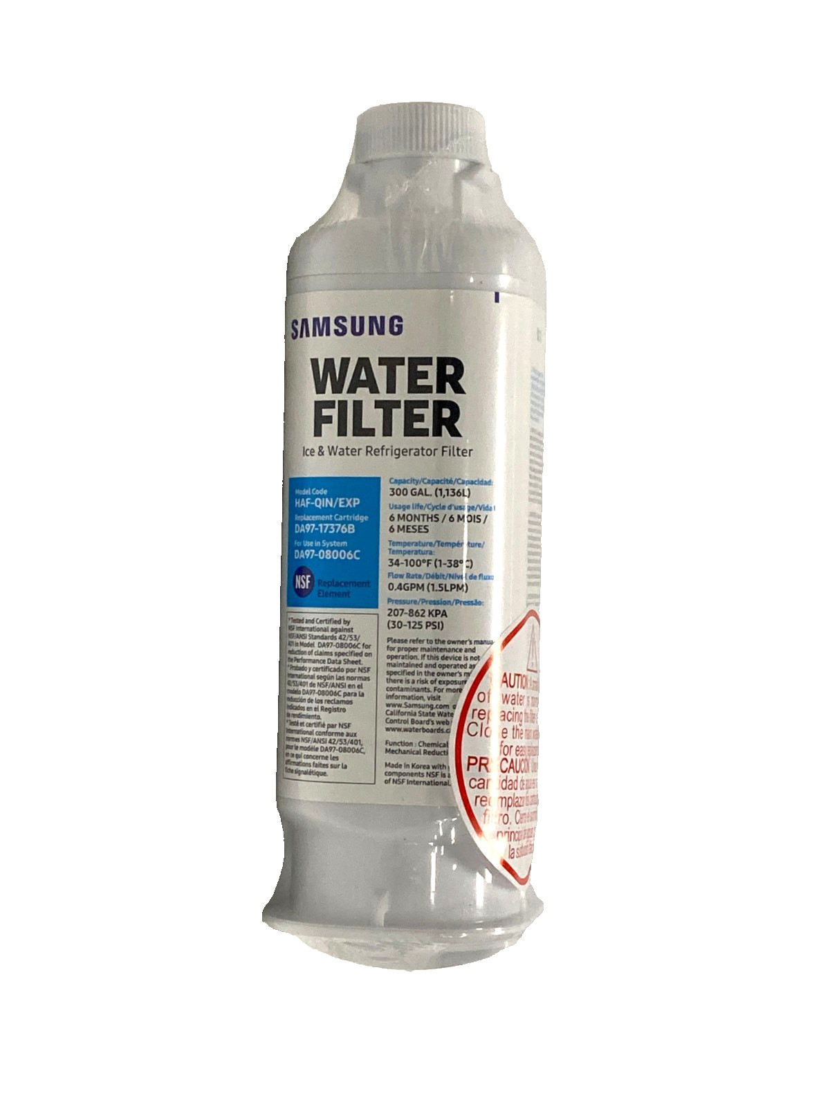 Samsung Refrigerator Water Filter HAF-QIN/EXP, Carbon for Square Filter Openings