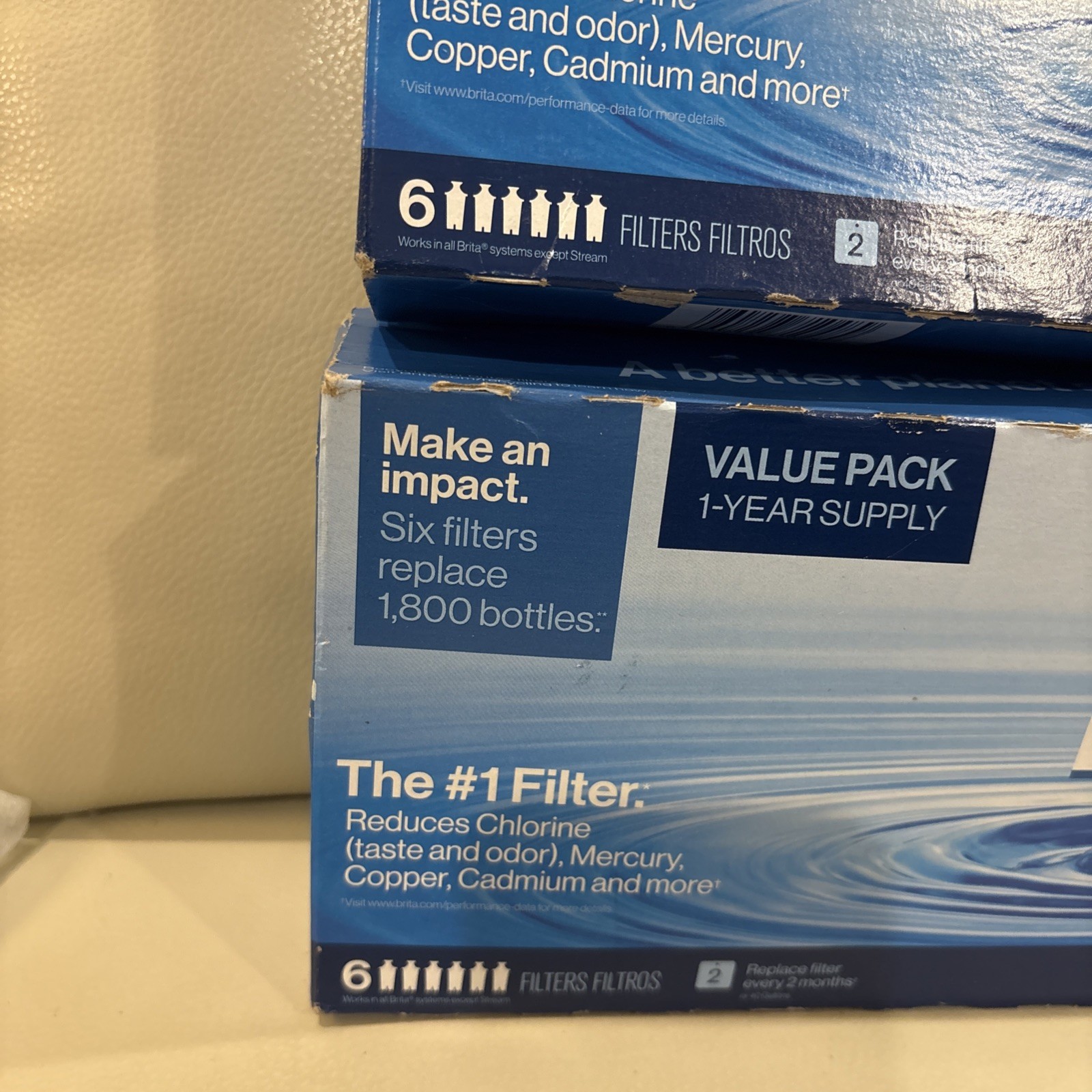 2 Pk Of 6 (12) Brita Original Replacement Filters For Pitchers FREE SHIPPING!