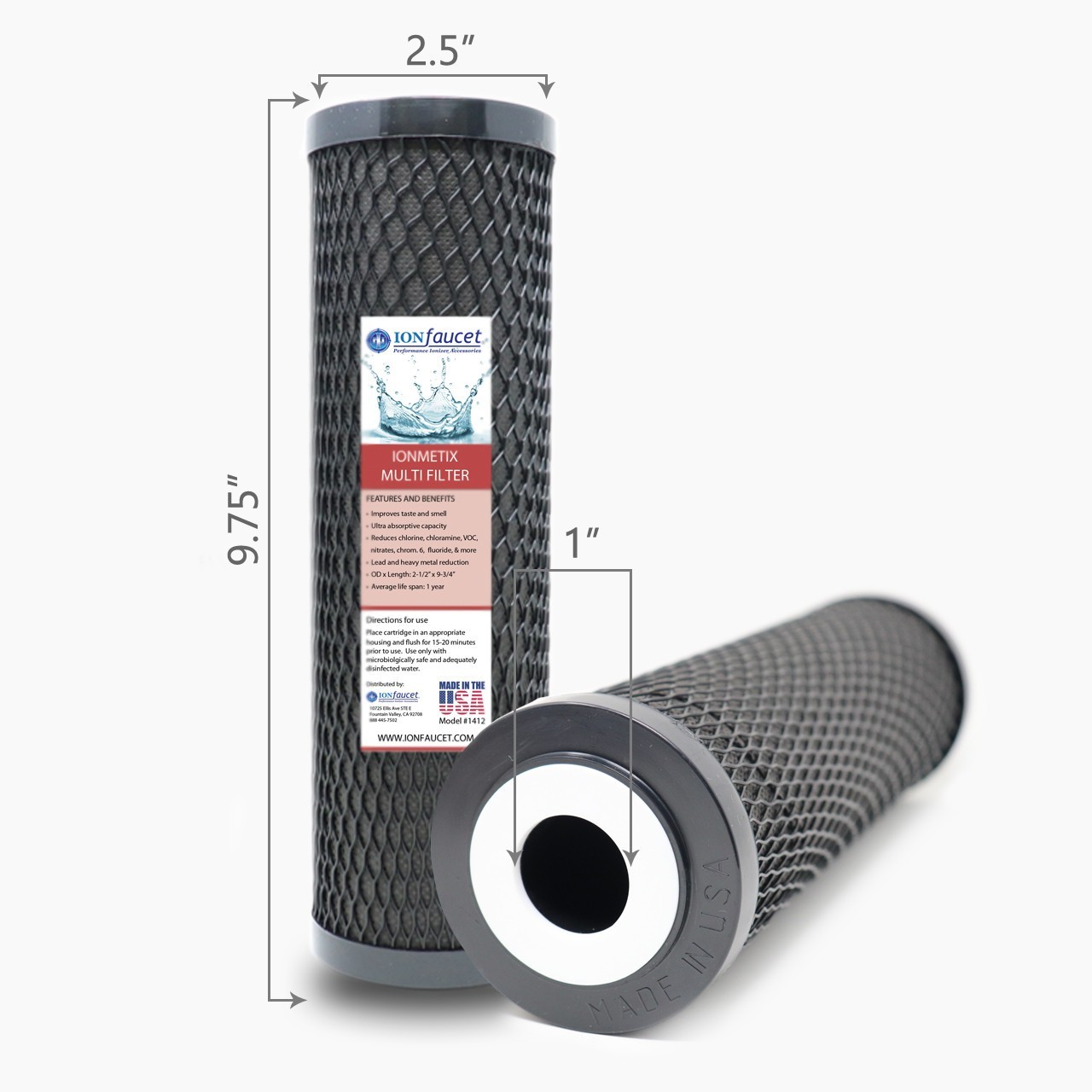 IonFaucet IonMetix Multi Filter Raw Materials Improve Taste Odor Color NEW