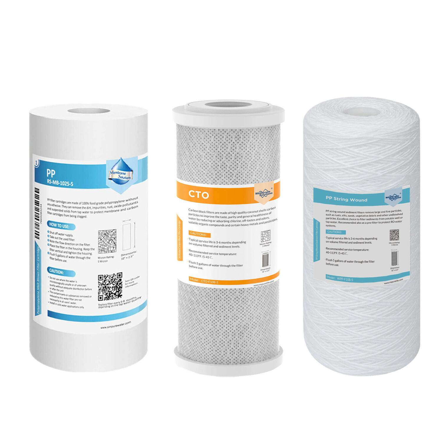 10 Inch Big Blue Whole House Water Filter Housing Filtration System 10″ x 4.5″