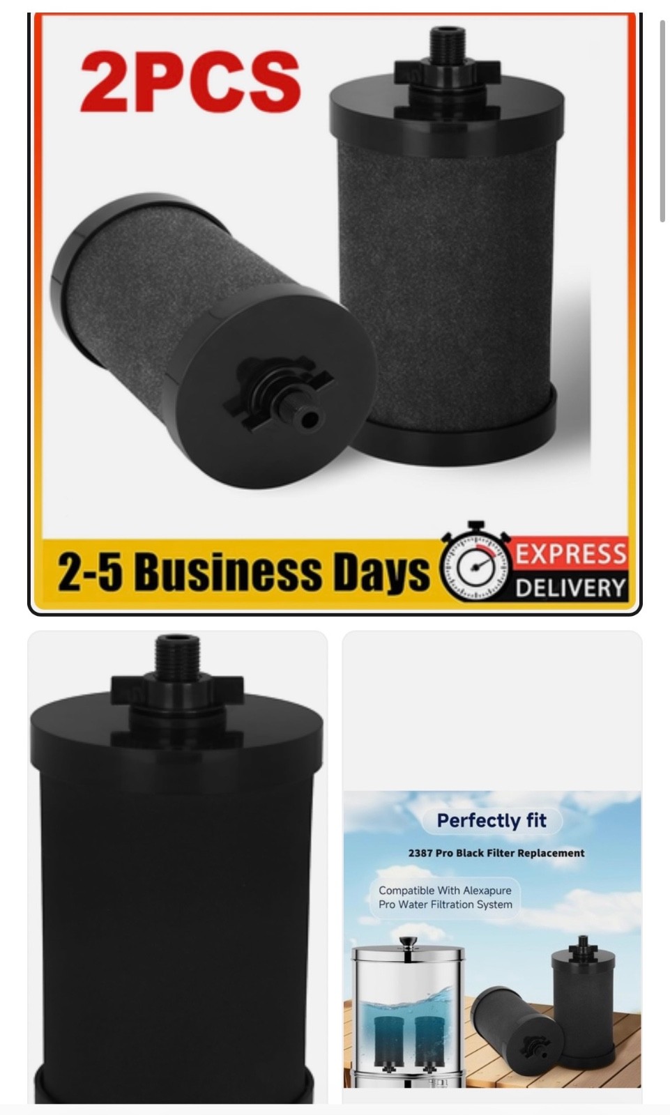 2387 Pro Filter Compatible with Alexapure Pro Gravity Water Filter System 1 F