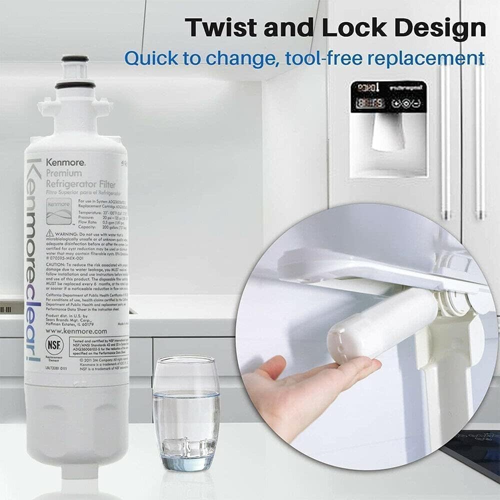3 Pack 9690 Kenmore 469690 Replacement Refrigerator Water Filter Fit LG LT700P