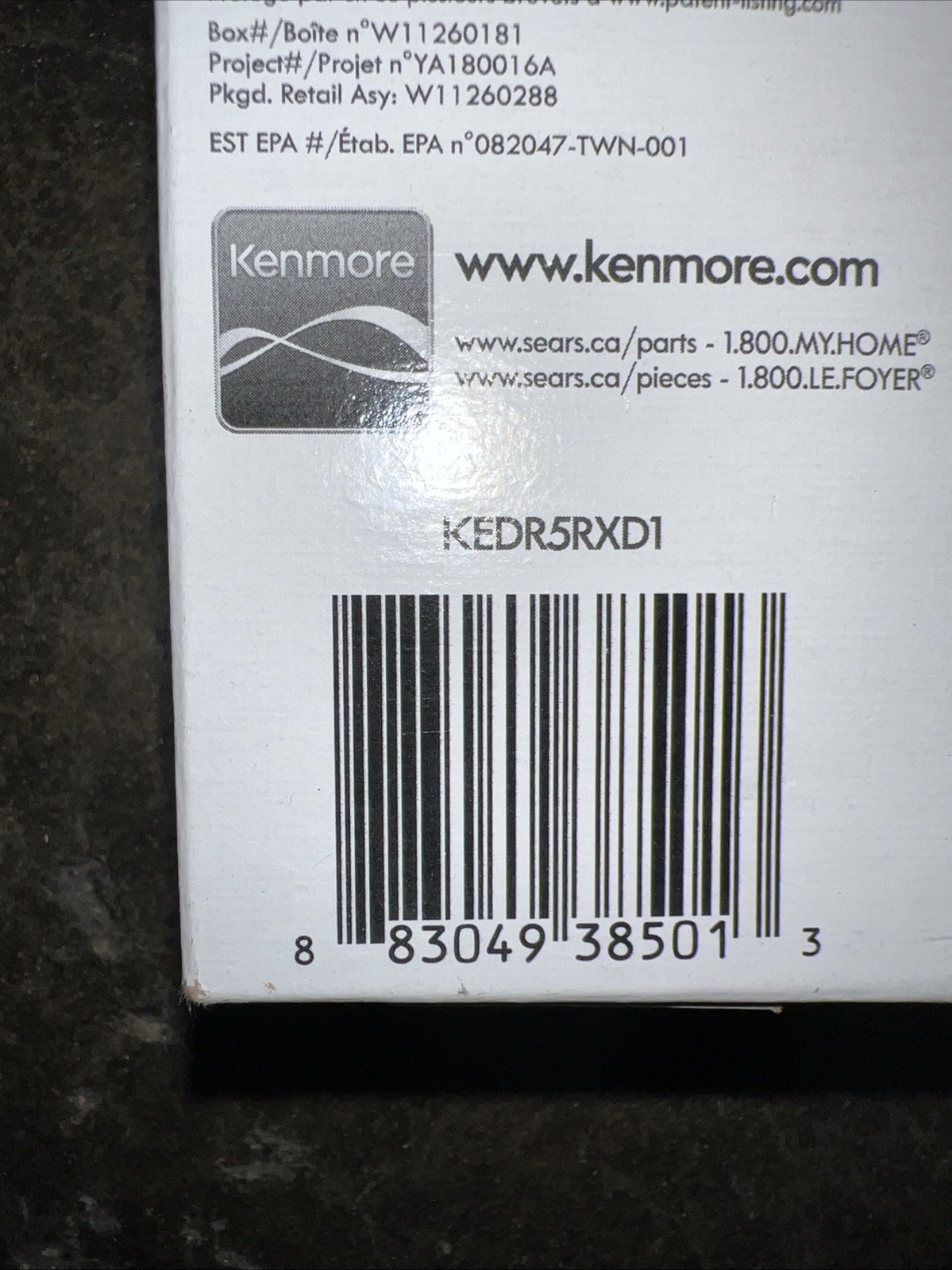 Kenmore 9085 4609085 Refrigerator Water Filter 4609010 NIB Single Pack