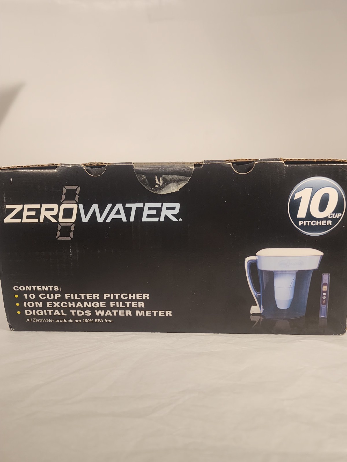 10-cup ZeroWater Pitcher ZP-010 Advanced 5-Stage ION Exchange Filtration Pitcher