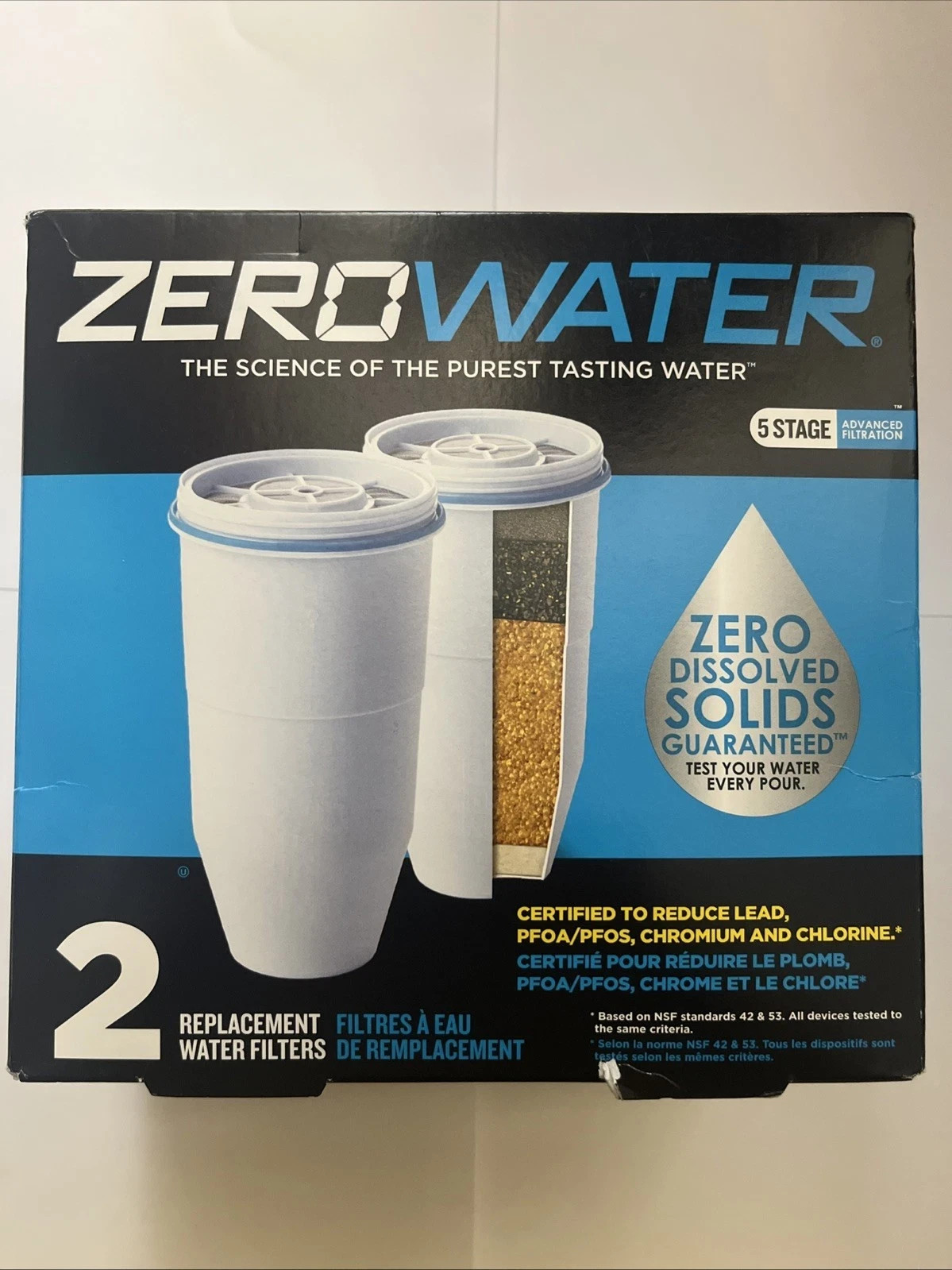 Zero Water Filter Replacement Fit for Pitcher and Dispenser ZR-001 ZR-017 OEM
