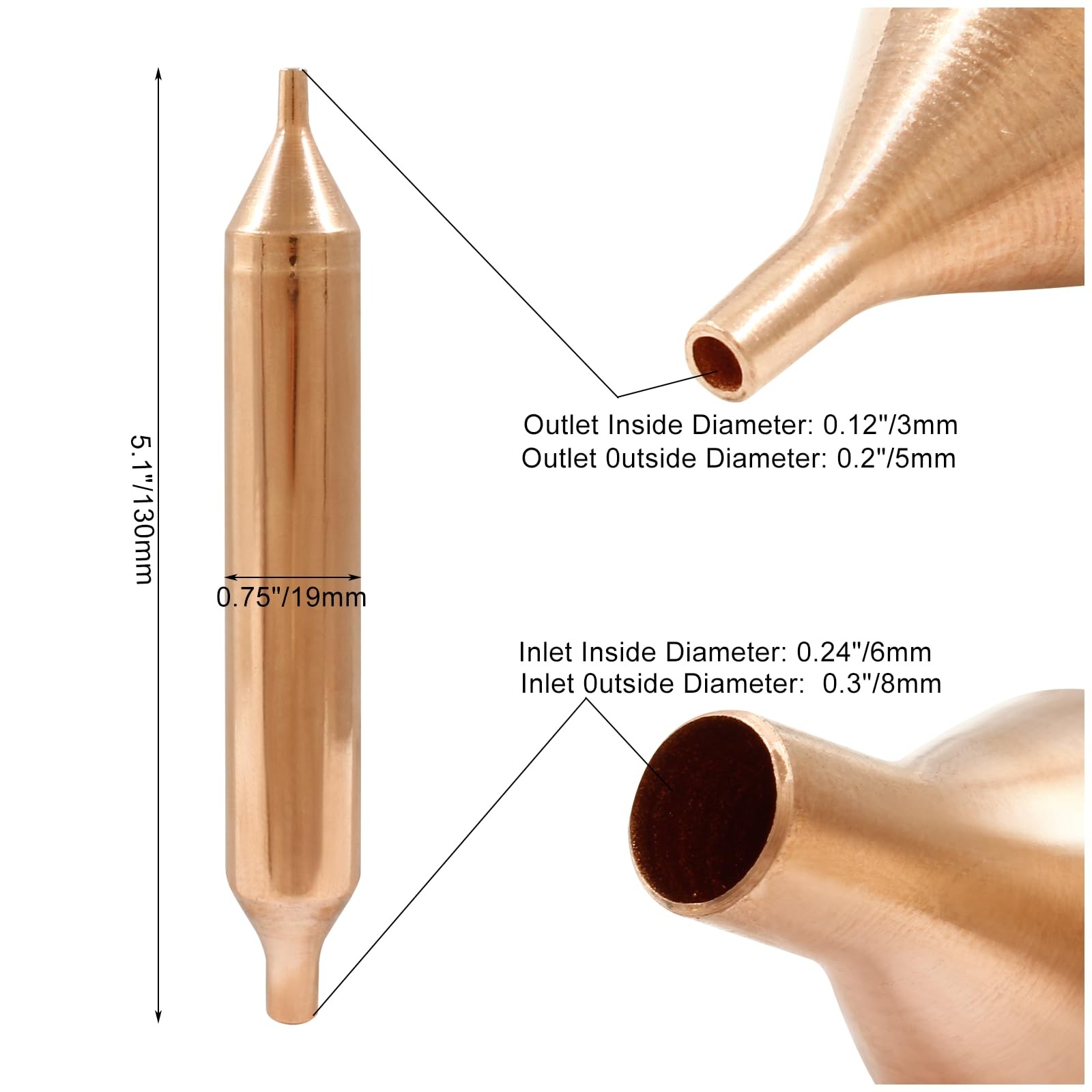 Litoexpe 4Pcs Refrigerator Filter Dryer, Copper Filter Dryer for Refrigeratio…