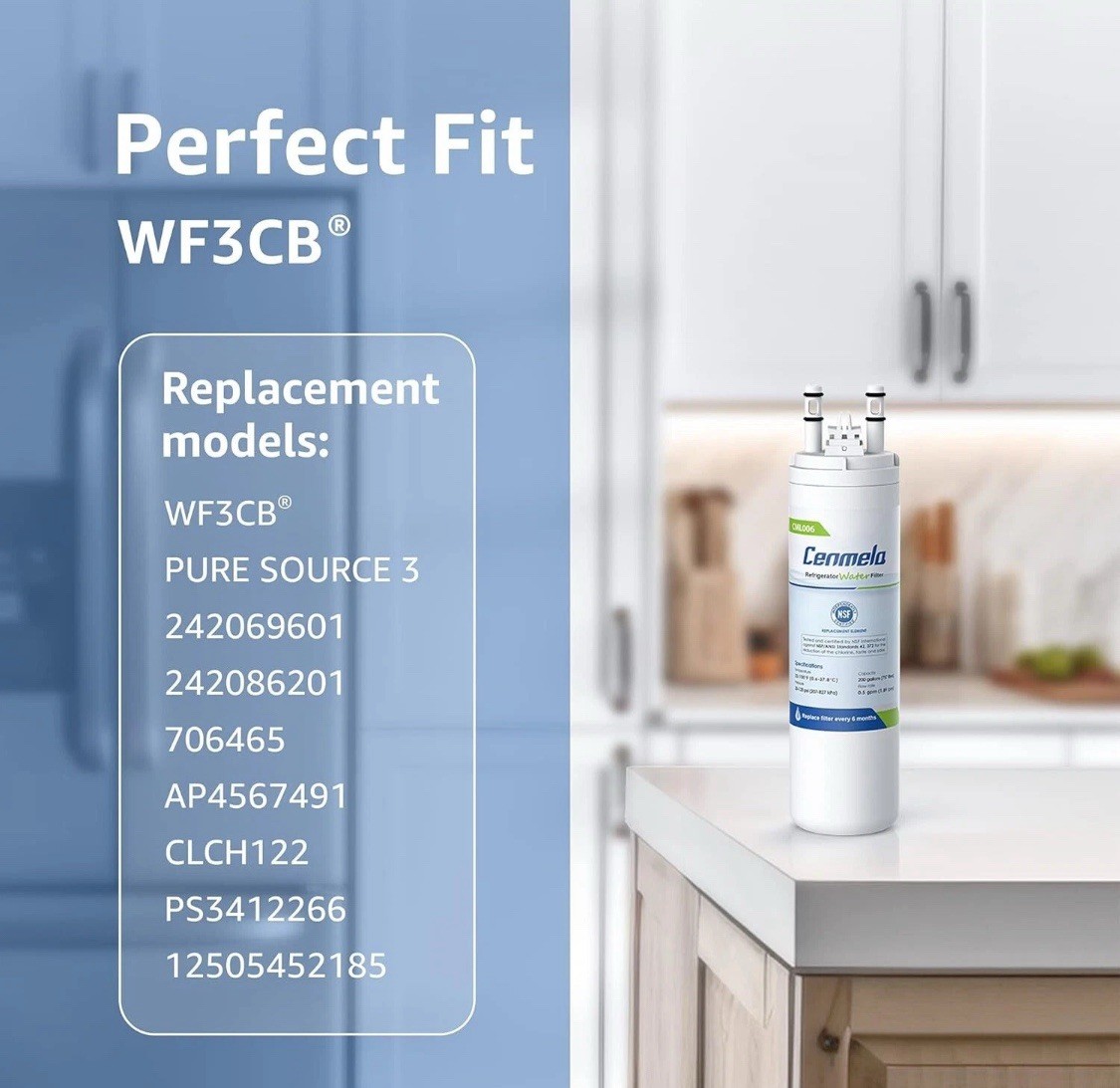 New 3 PK Cenmela CML006 200 Gallons Compat/ Frigidaire WF3CB DU NEW FC Fast Ship