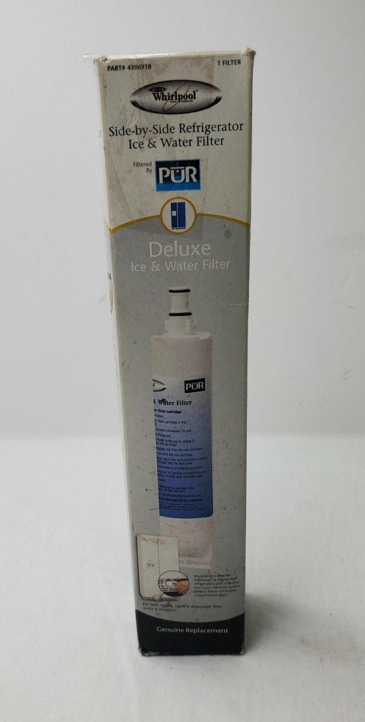 Whirlpool Genuine PUR OEM Side by Side Refrigerator Ice & Water Filter 4396918