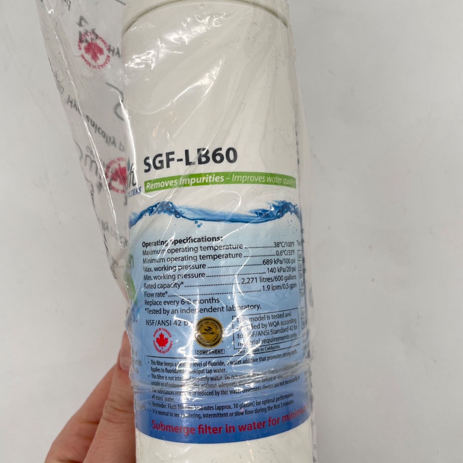 Refrigerator Royal Pure Filters Swift Green Filters Swift Sgf-Lb60