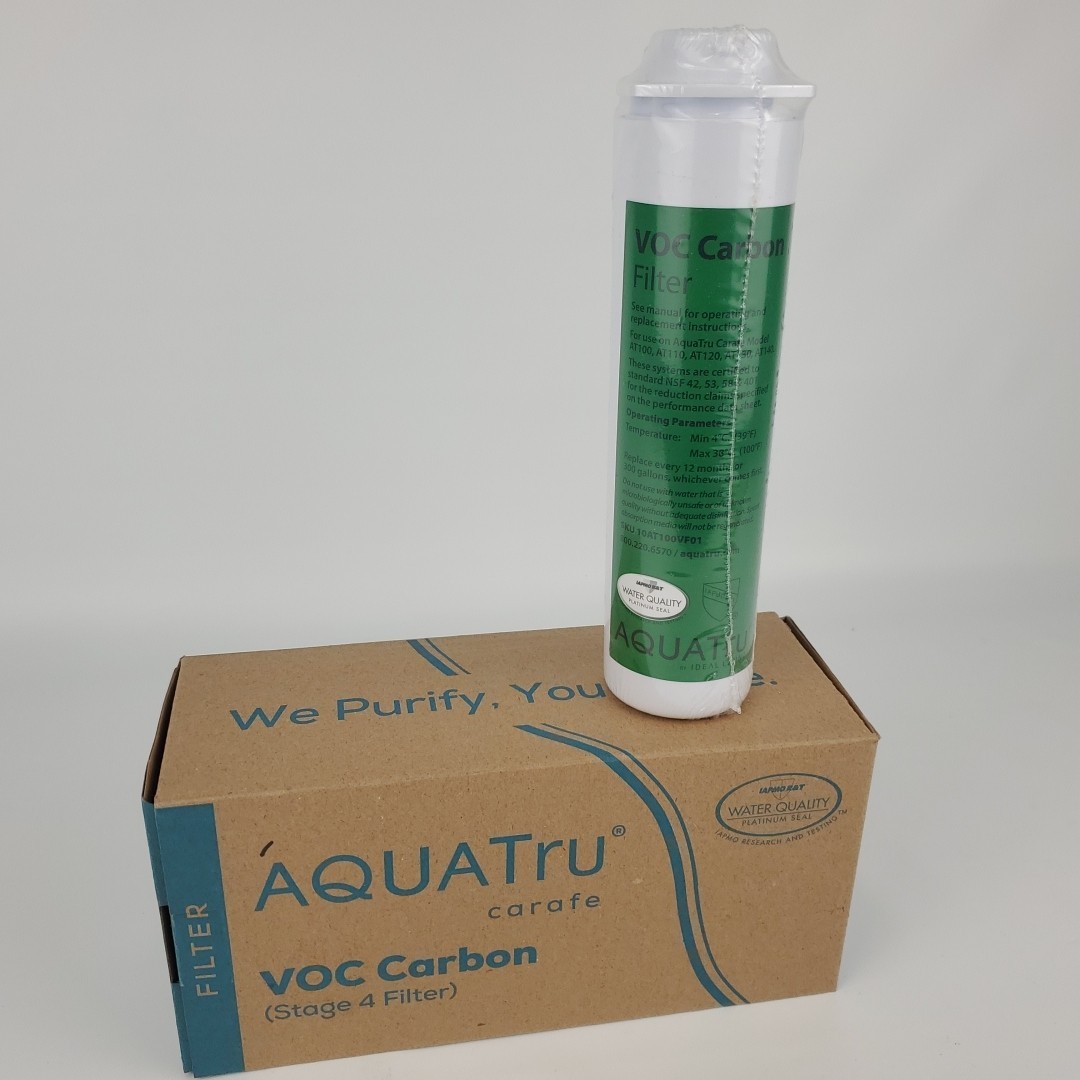 AquaTru Replacement VOC Carbon Stage 4 Filter for Carafe 10AT100VF01 New