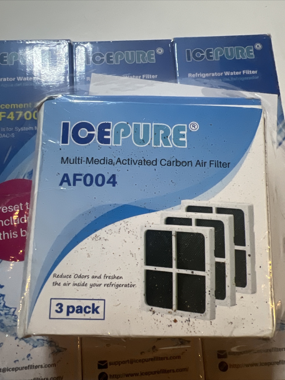 Ice Pure Refrigerator Filter, RWF4700AC, 3 Pack, for LG LT1000P and other models