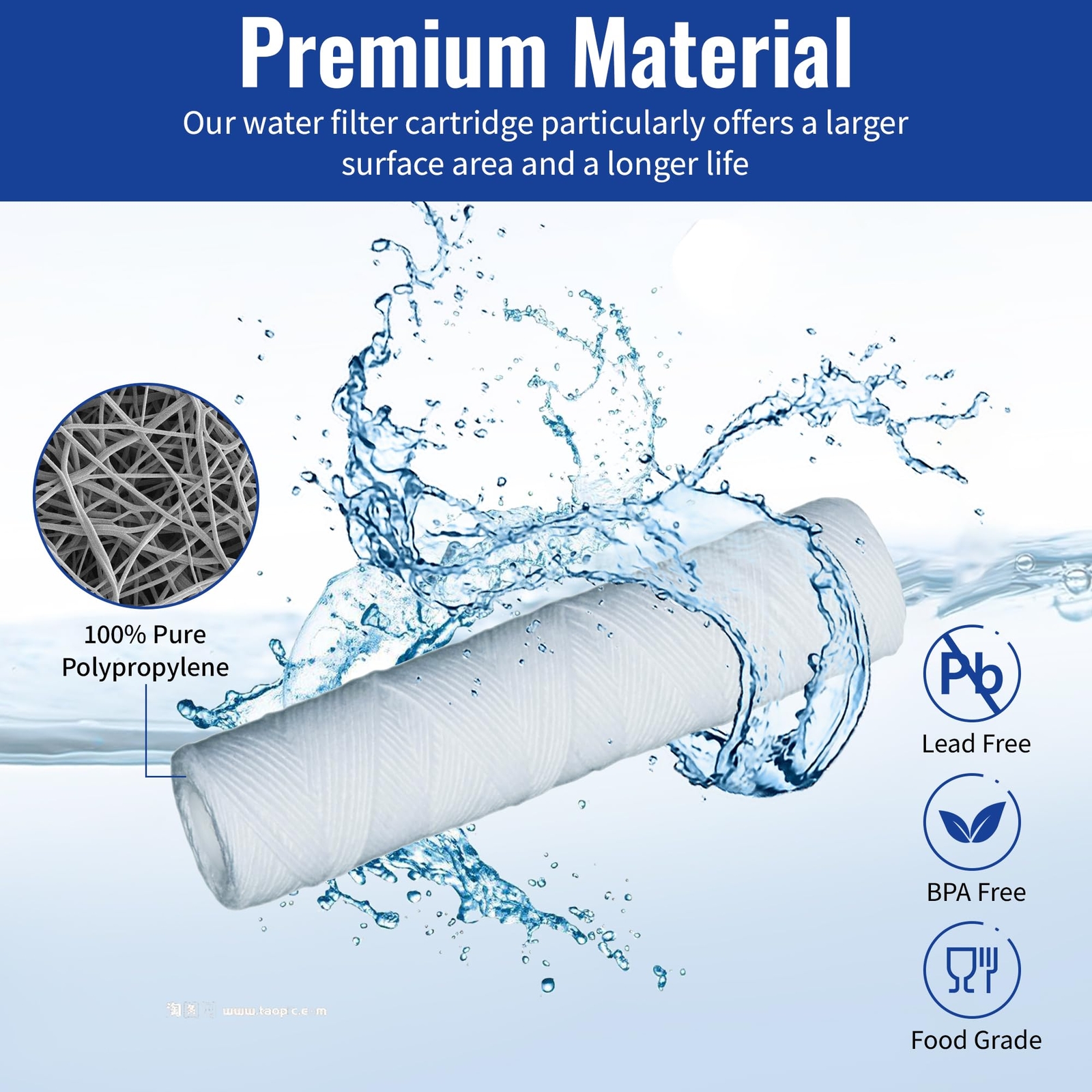 Campbell 1SS30 5 Micron Sediment Filters 5 Pack by Complete Filtration Services