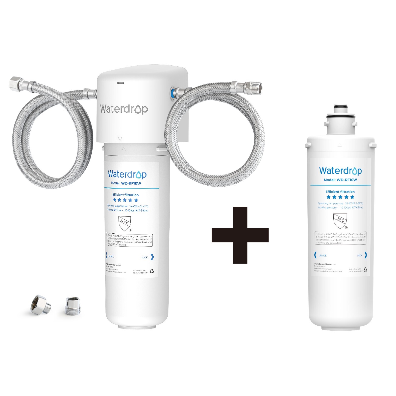 Waterdrop 10UAW Under Sink Water Filter System,11000Gal ,With RF10