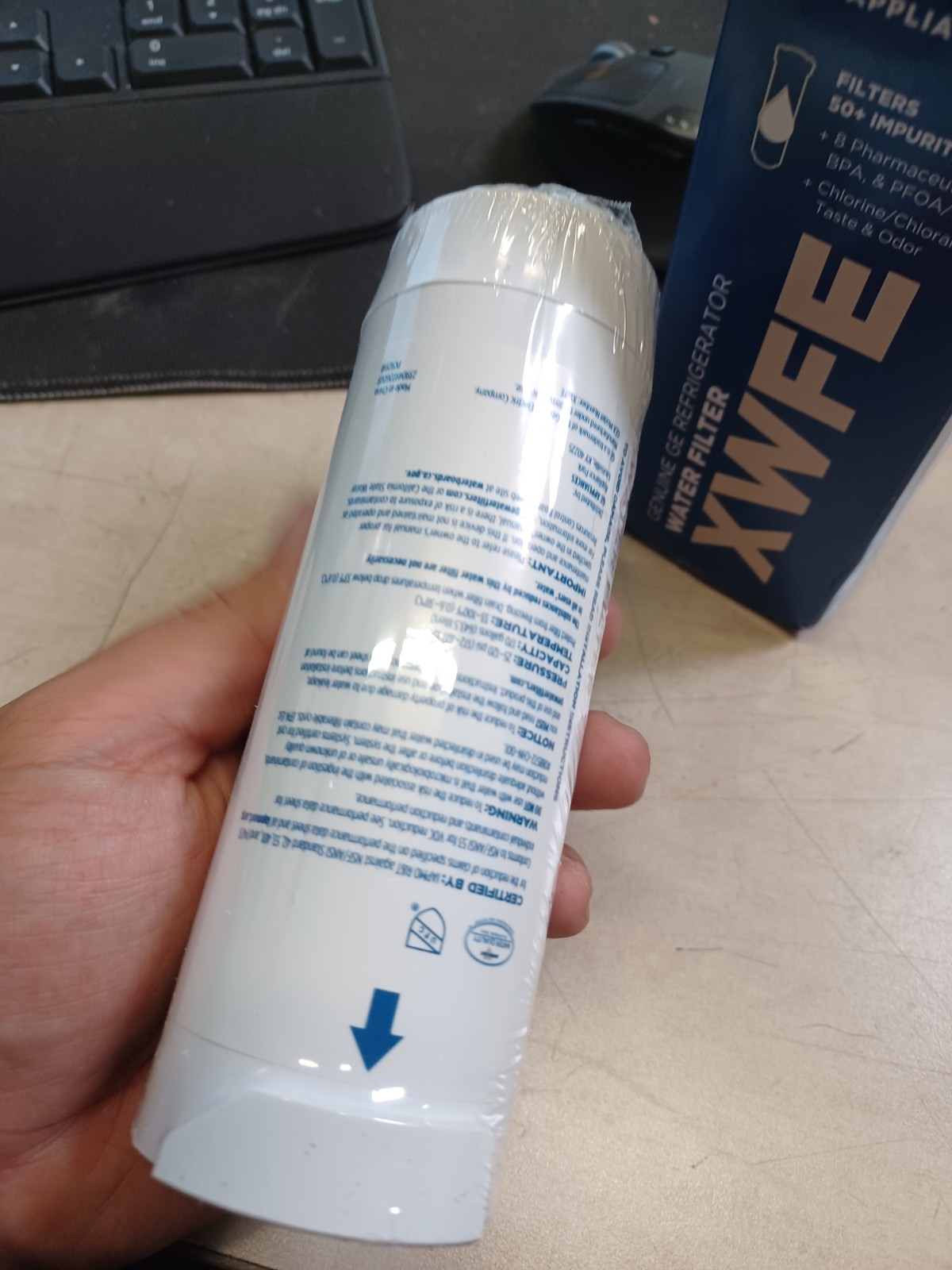 Genuine GE XWFE Refrigerator Water Filter – White OEM No Chip