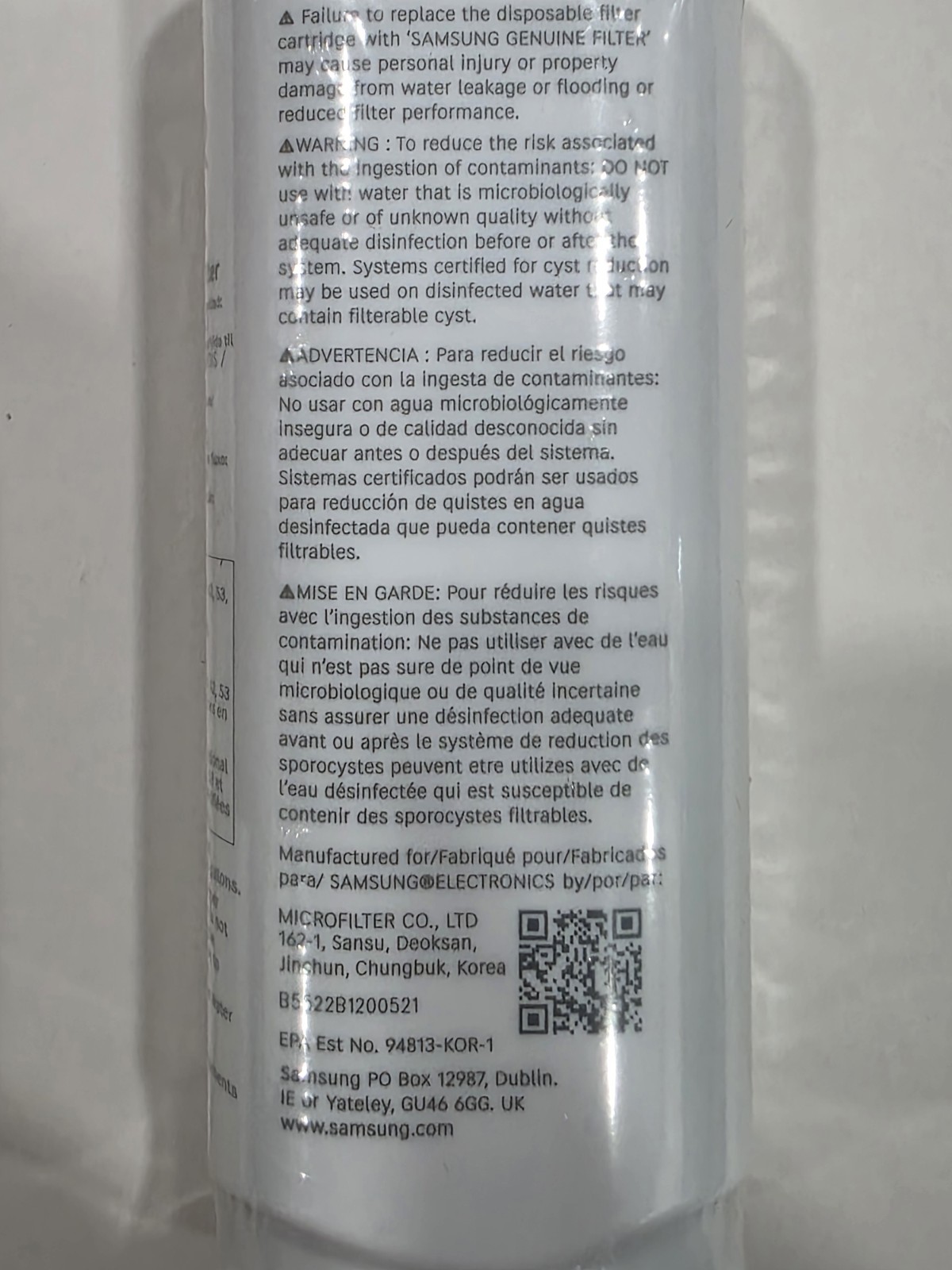 Samsung Genuine HAF-QIN Refrigerator Water Filter DA97-17376B HAF-QIN/EXP 2 Pack