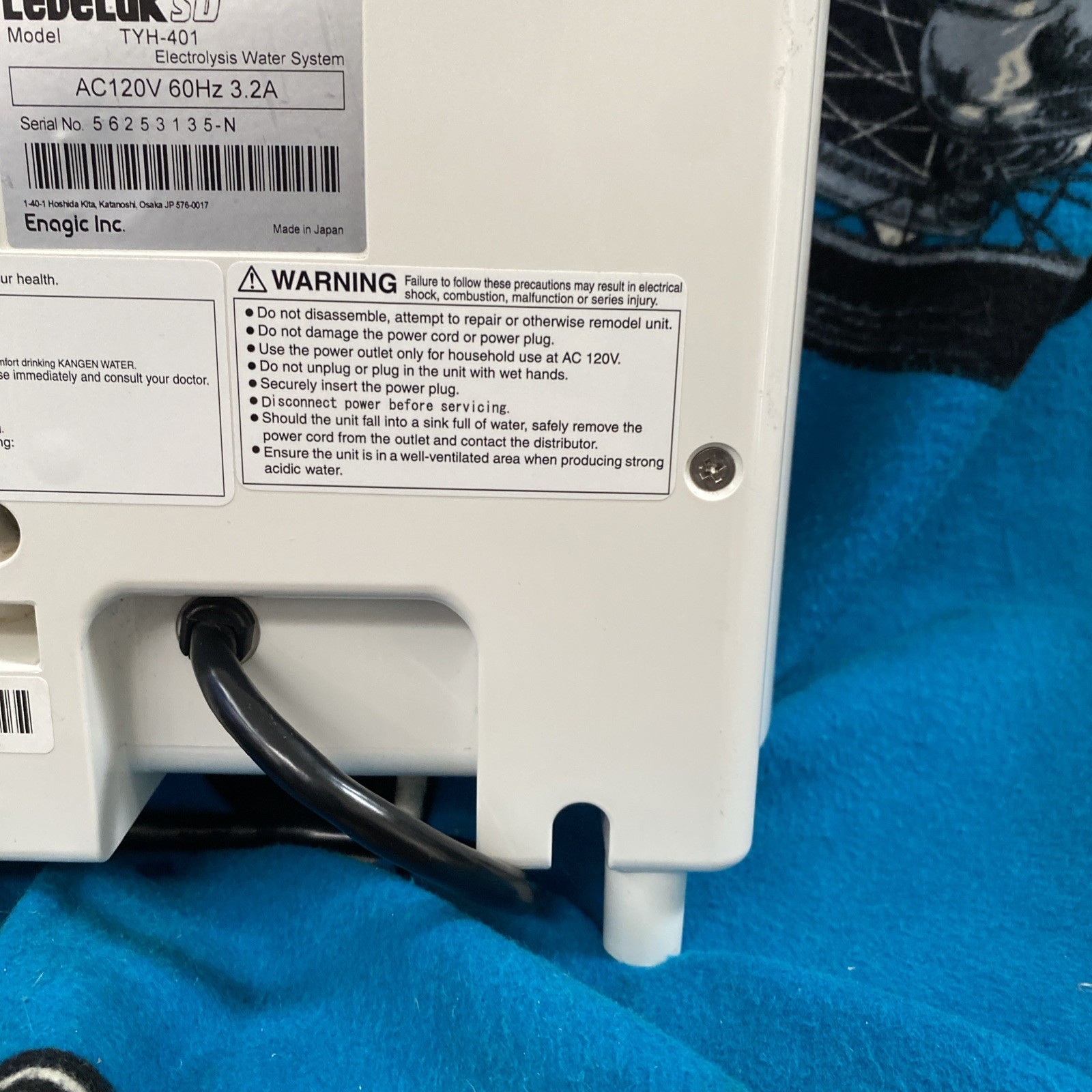 Leveluk SD501 Kangen Water machine by Enagic W Hoses No filter Tested Read