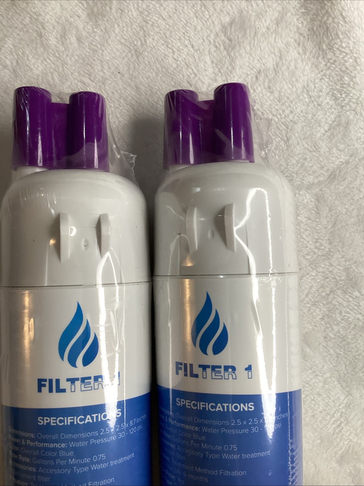 2 Pack D FILTERS HD1 Replacement Refrigerator Filters W10295370A EDR1RXD1 PAHOLD