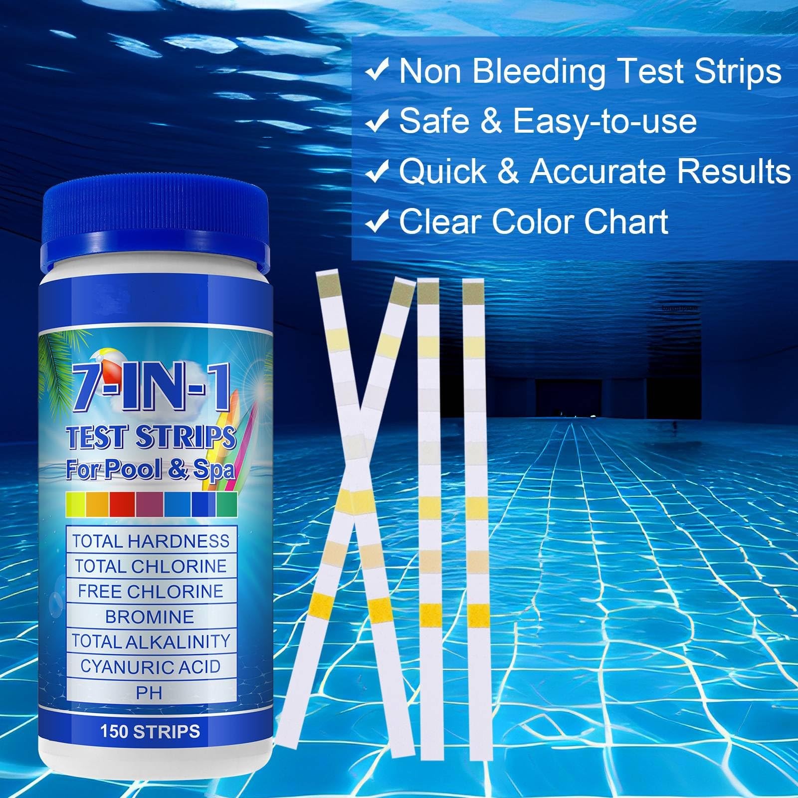 Pool Test Strips 7-in-1 (150Pcs)| Hot Tub for Swimming &…