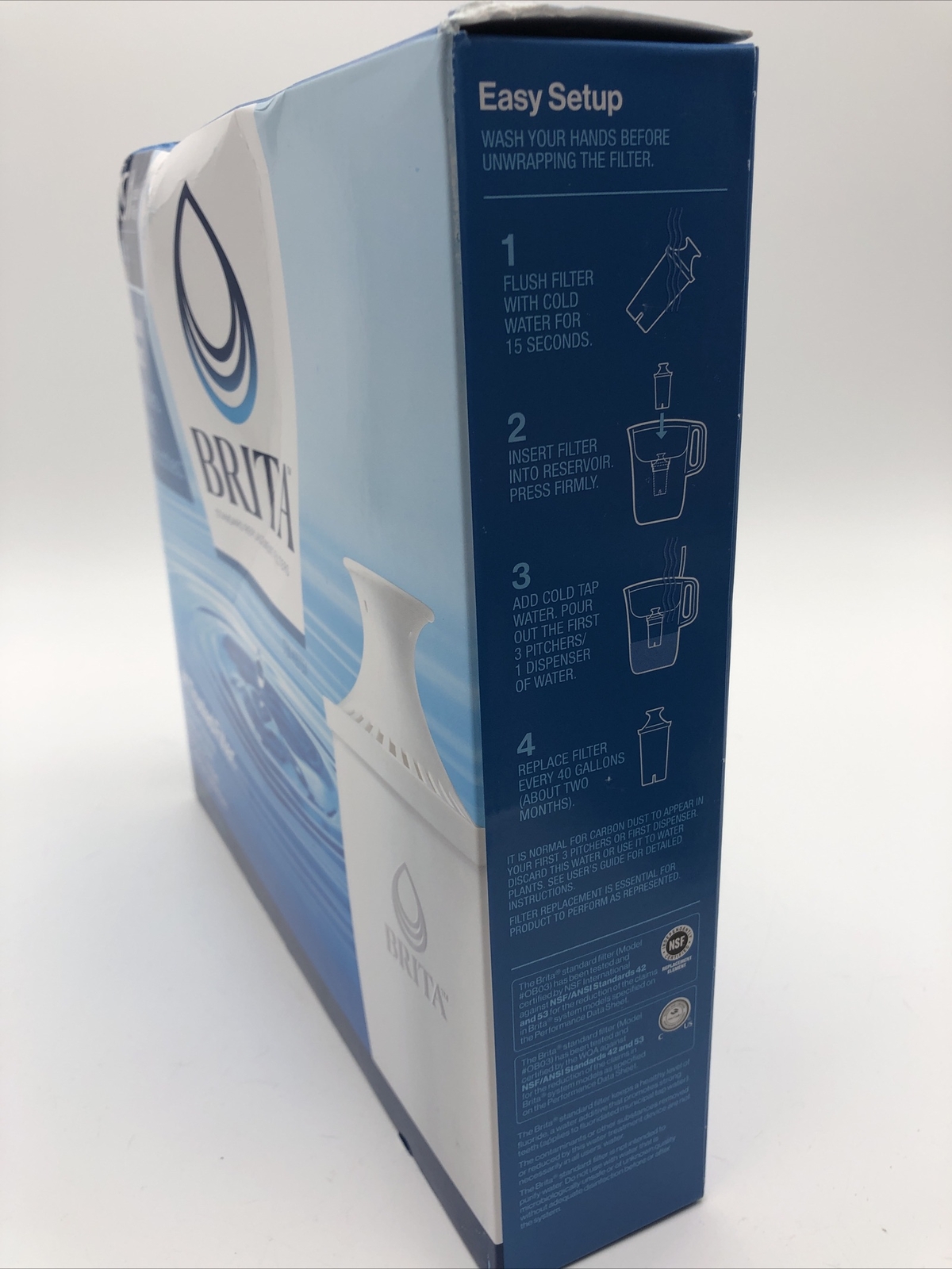 New distressed box Brita Standard Replacement Water Filter (PACK OF 10) 987554
