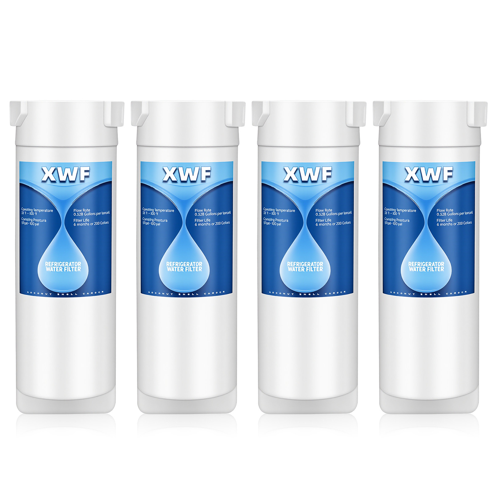 4 Pack GE XWF Replacement XWF GNE27 Appliances Refrigerator Water Filter
