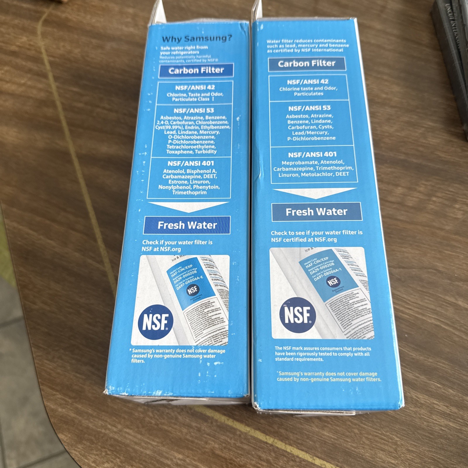 2 PACK Genuine Samsung DA29-00020B HAF-CIN/EXP Refrigerator Water Filter