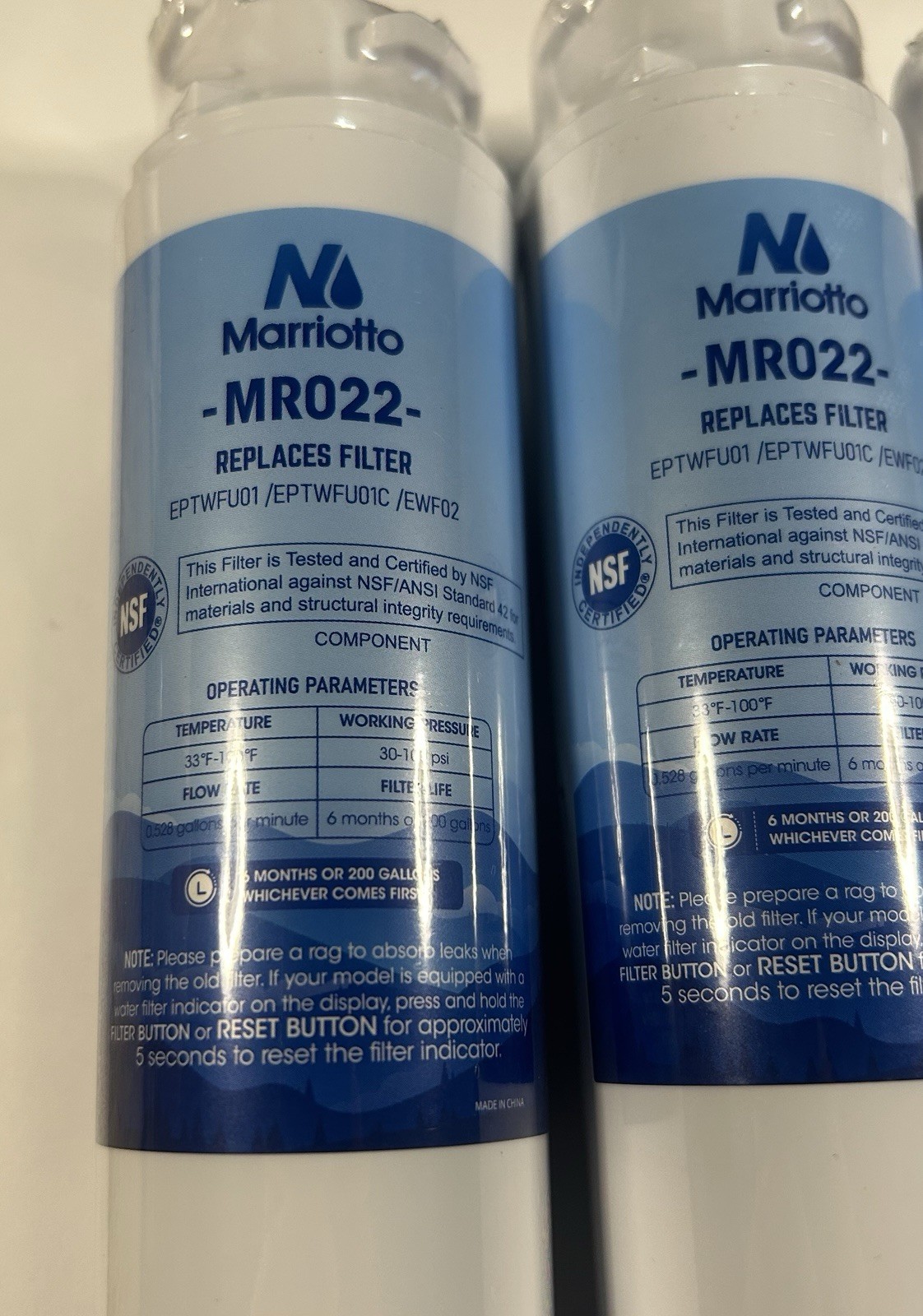 NEW Marriotto MR022 Water & Air Filter 3+3 Kit for Frigidaire EPTWFU01 PAULTRA2
