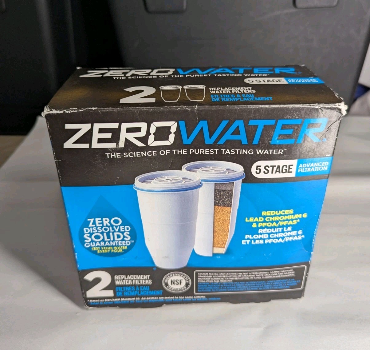 Zero Water 5 Stage Advanced Filtration 2 Pack Replacement Water Filters ZR-017