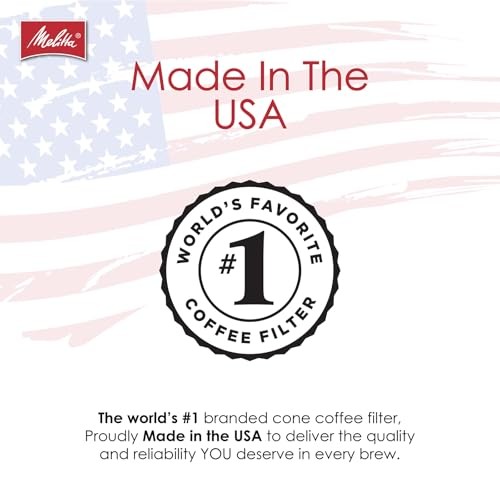 Melitta #4 Cone Coffee Filters, White, 100 Count (Pack Of 6), 6-Pack, White