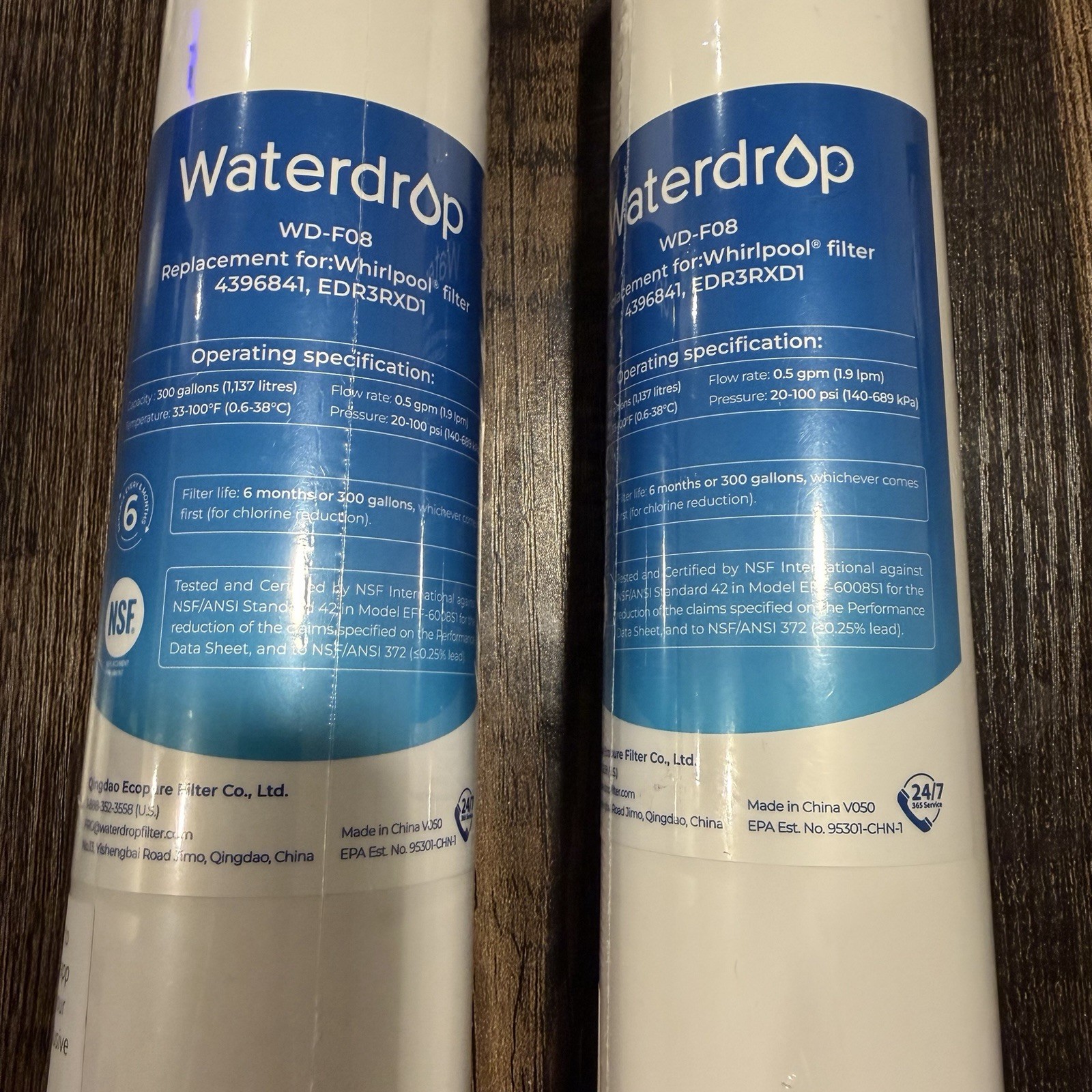 Waterdrop Filters Model WD-F08 NEW (2 Pack)