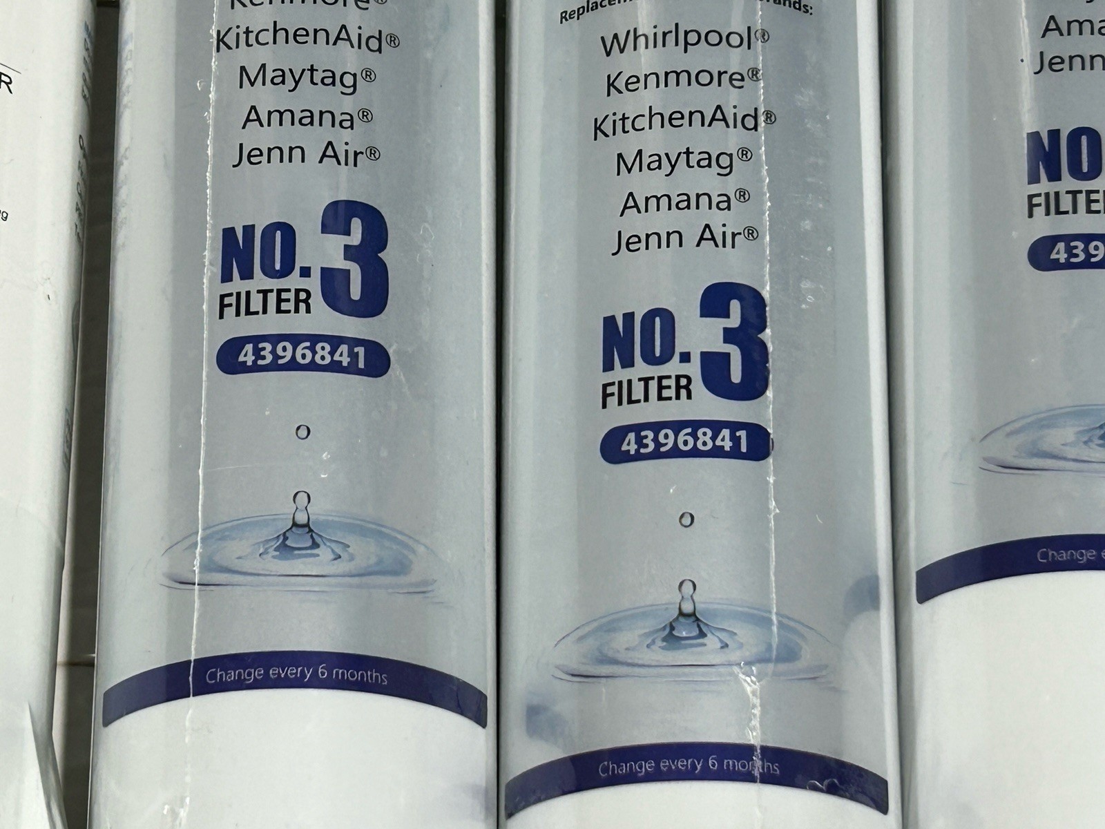 3 Pack Refrigerator Water Replacement Filter EDR3RXD1 4396841 4396710