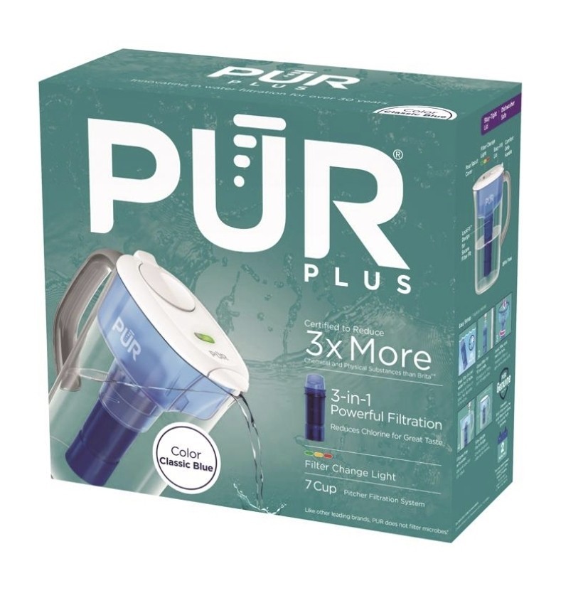 Pur 7-cup 3-in-1 Blue Water Filer Filtration Pitcher NIB