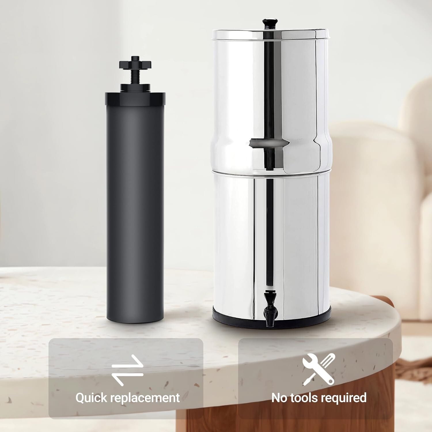 Filterlogic NSF/ANSI 42&372 Certified Water Filter,Replacement for Berkey®(4)