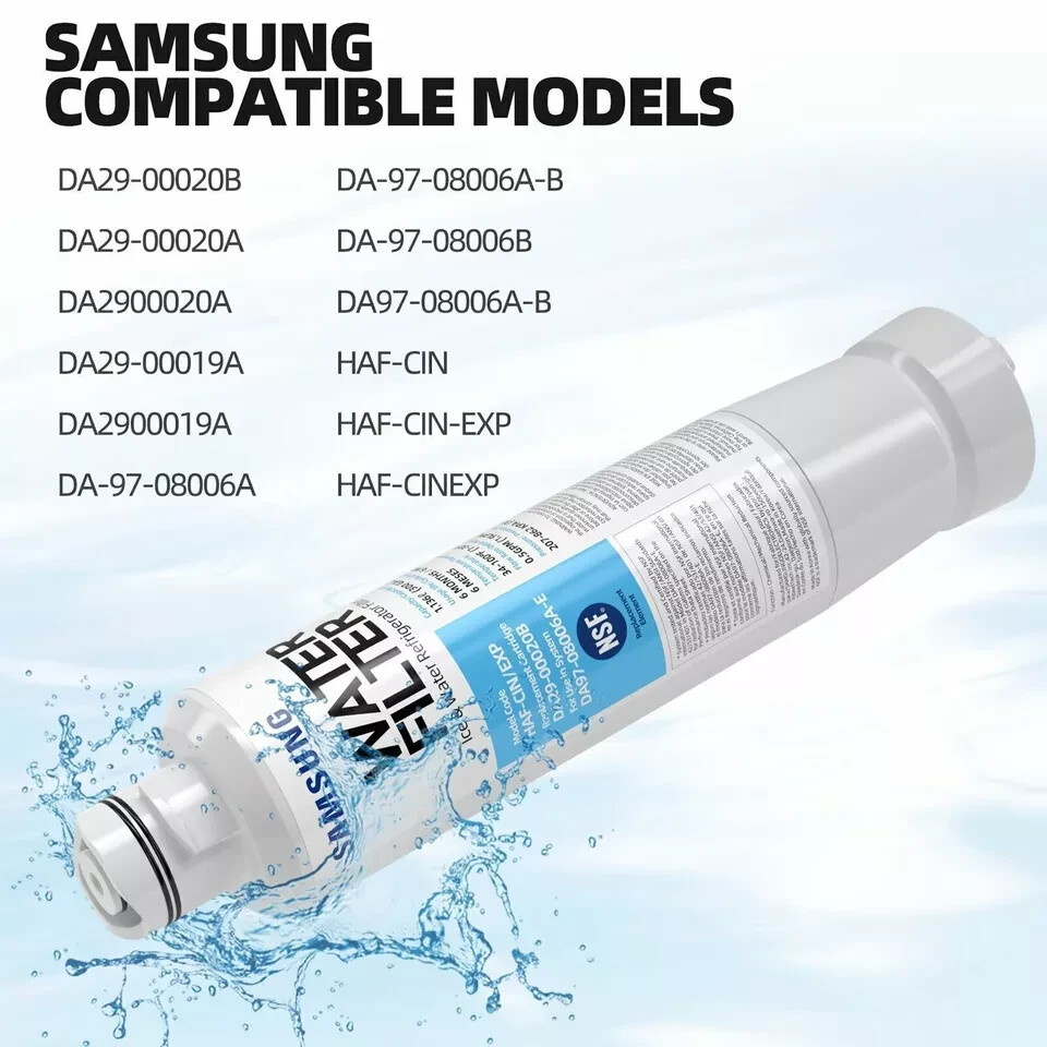2 PACK Genuine Samsung DA29-00020B HAF-CIN/EXP Refrigerator Water Filter ,New