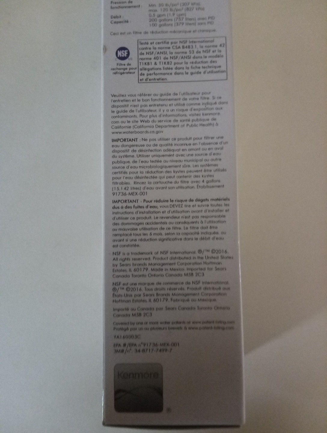 Kenmore 46-9083 Replacement Refrigerator Water Filter Genuine OEM, New & Sealed